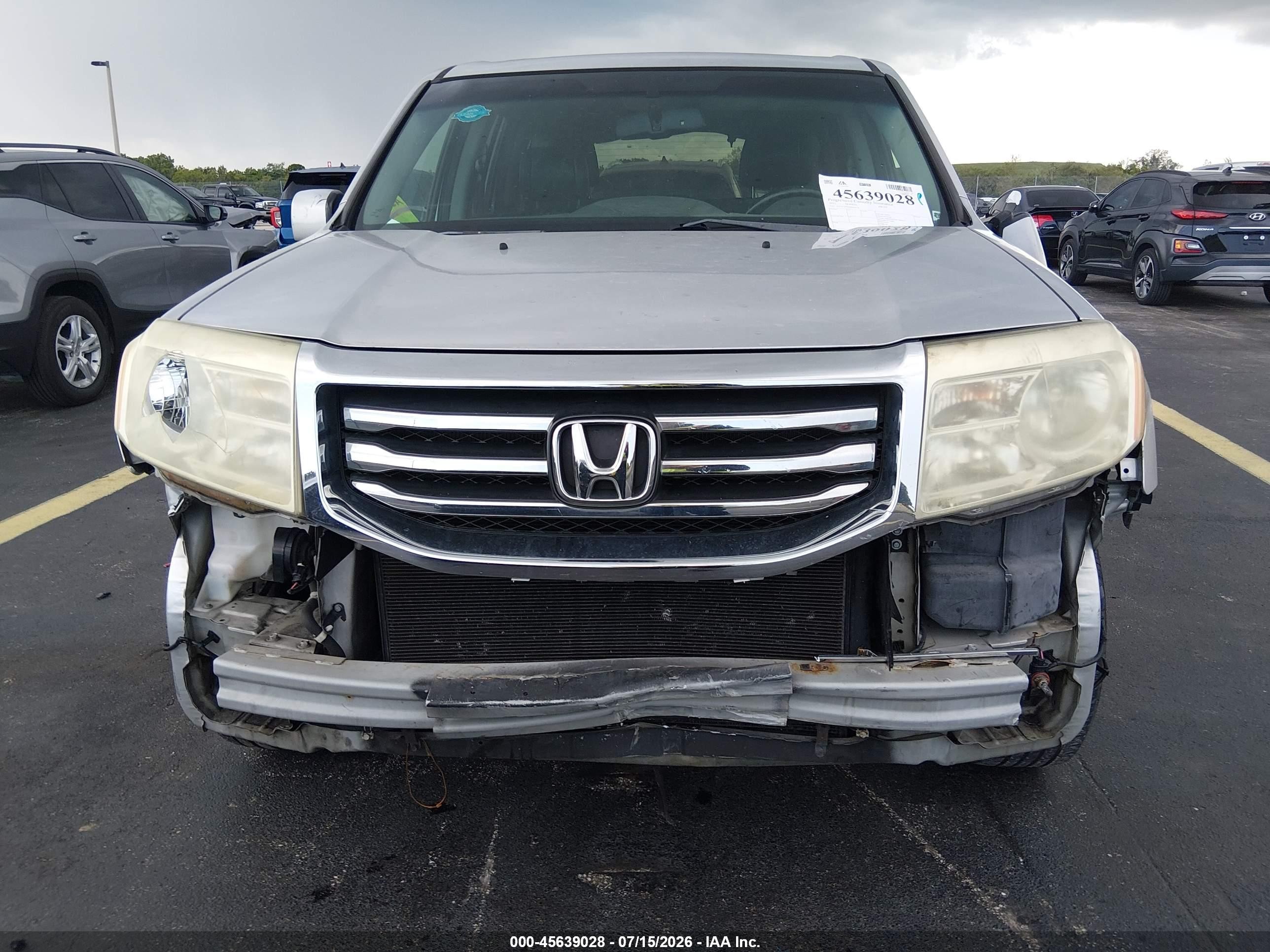 2013 Honda Pilot Ex-l Silver vin: 5FNYF3H55DB006158