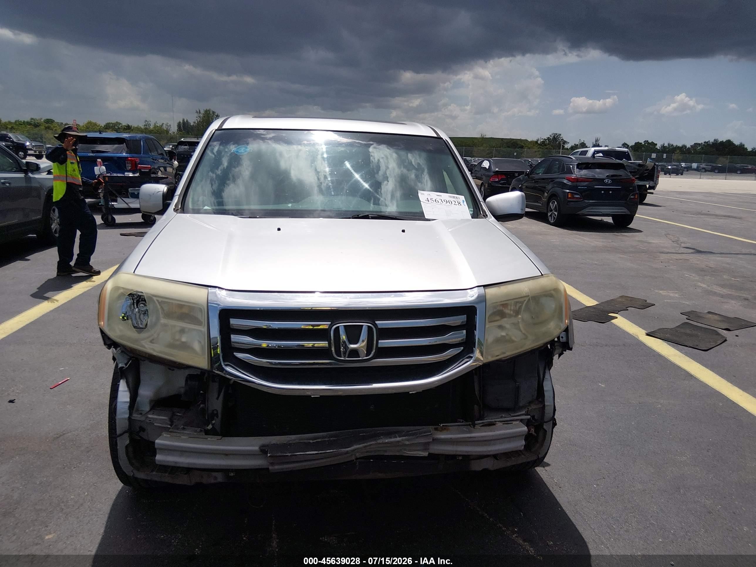 2013 Honda Pilot Ex-l Silver vin: 5FNYF3H55DB006158