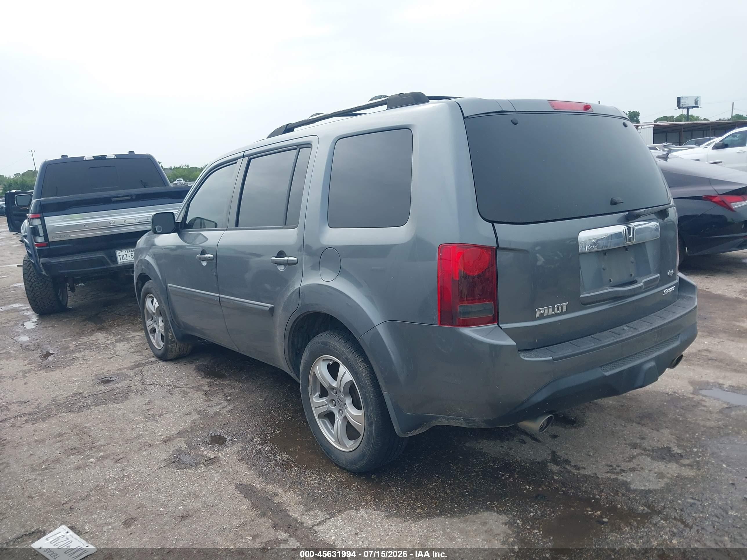2013 Honda Pilot Ex-l Gray vin: 5FNYF3H55DB007231