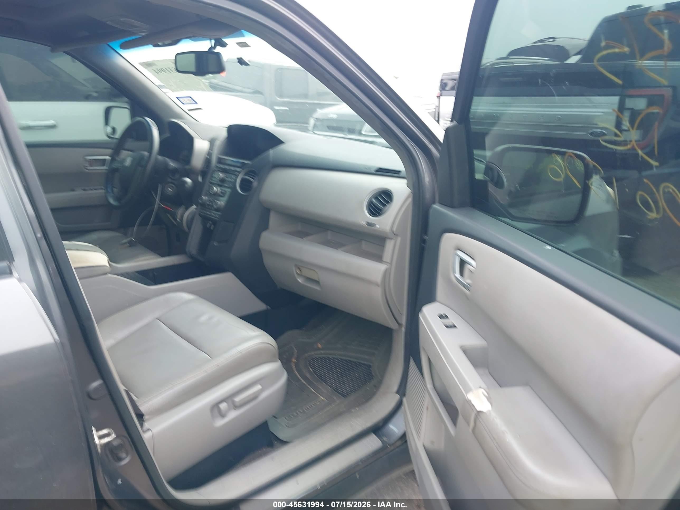 2013 Honda Pilot Ex-l Gray vin: 5FNYF3H55DB007231