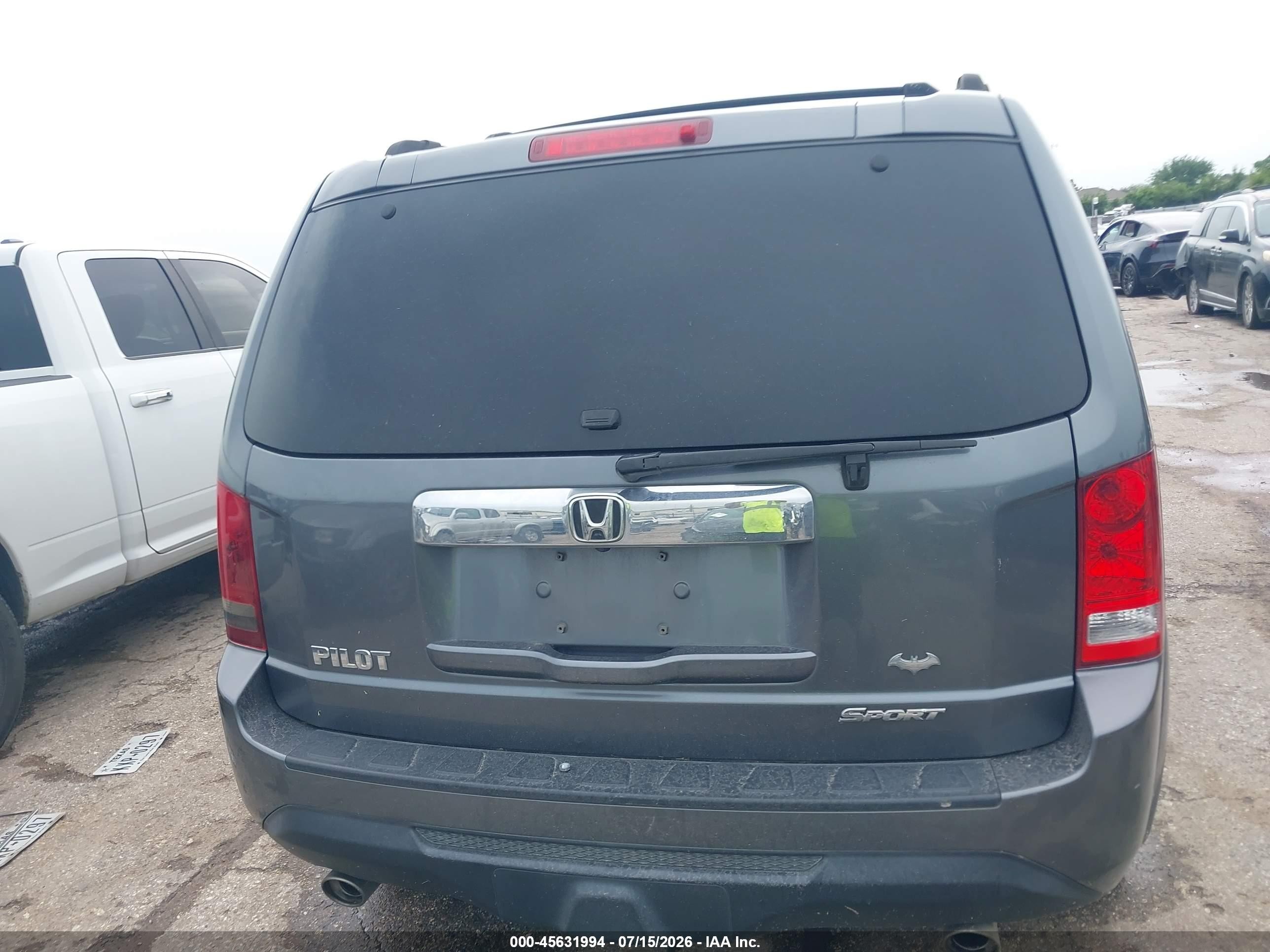 2013 Honda Pilot Ex-l Gray vin: 5FNYF3H55DB007231
