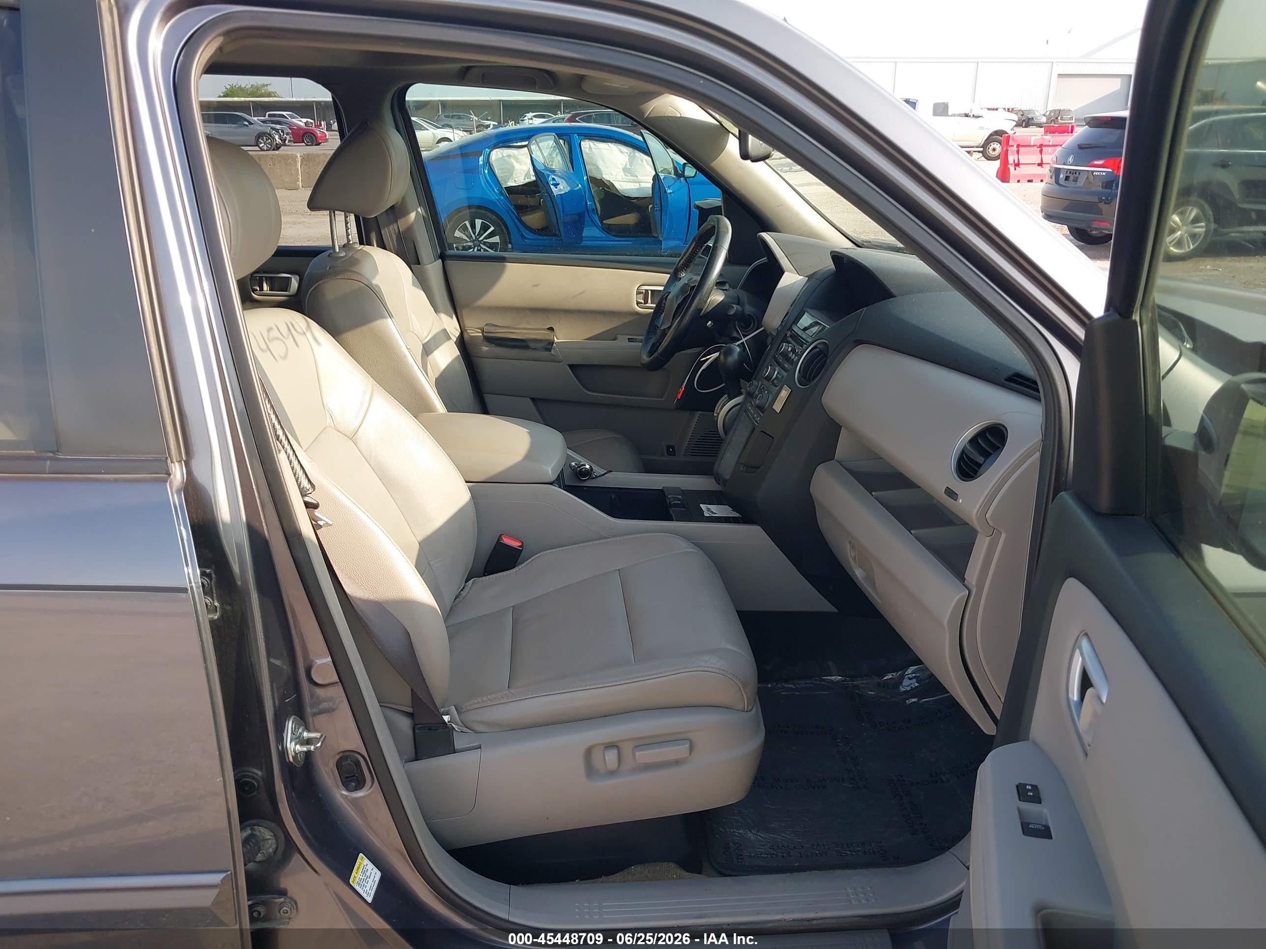 2014 Honda Pilot Ex-l Gray vin: 5FNYF3H55EB011118