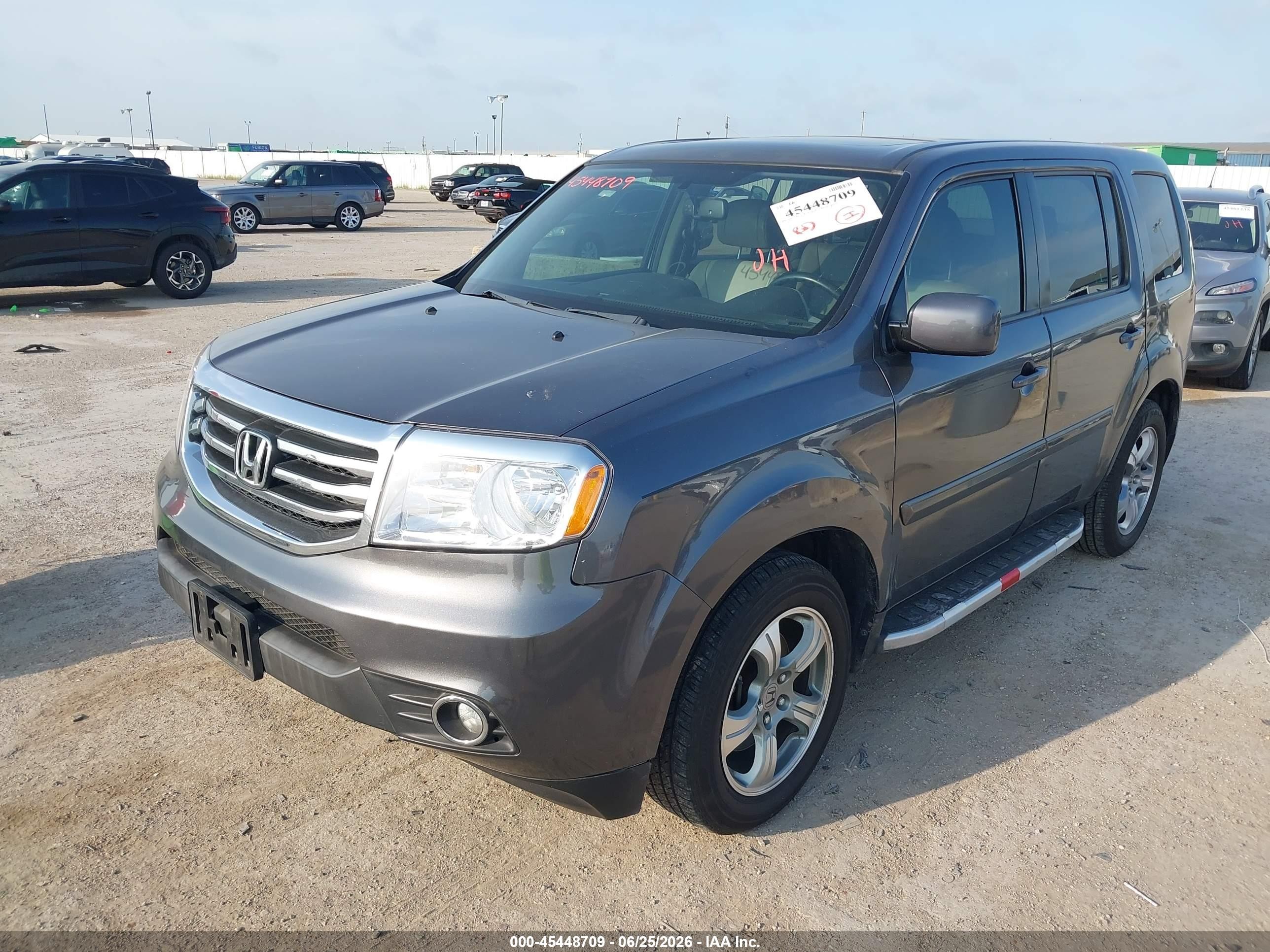 2014 Honda Pilot Ex-l Gray vin: 5FNYF3H55EB011118