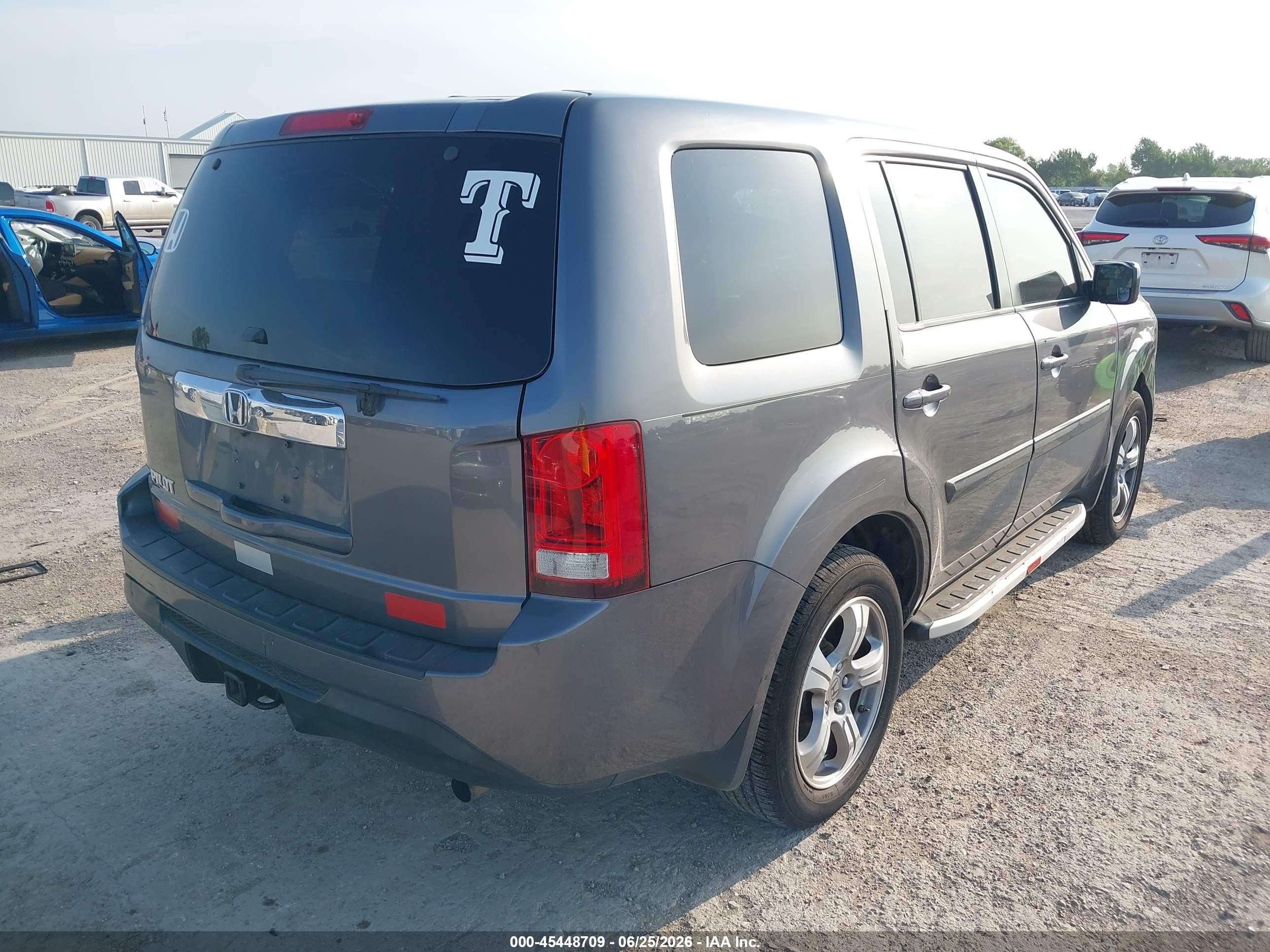 2014 Honda Pilot Ex-l Gray vin: 5FNYF3H55EB011118