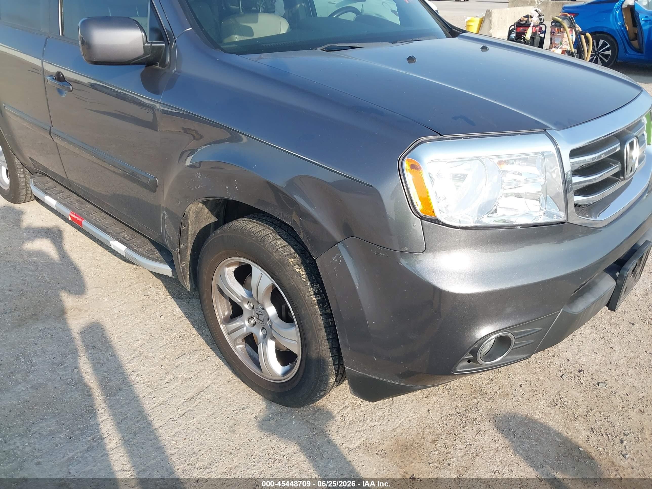 2014 Honda Pilot Ex-l Gray vin: 5FNYF3H55EB011118