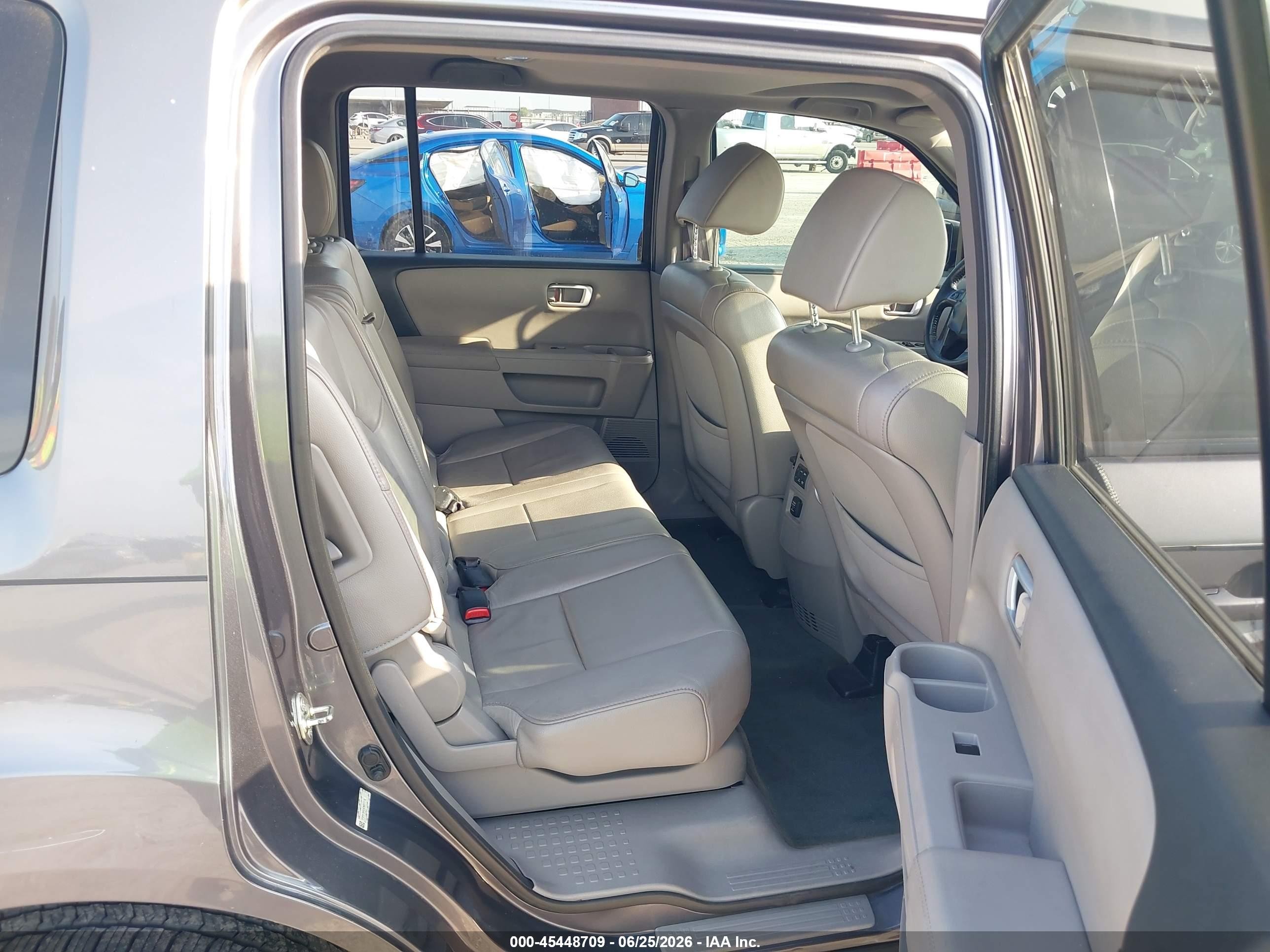 2014 Honda Pilot Ex-l Gray vin: 5FNYF3H55EB011118
