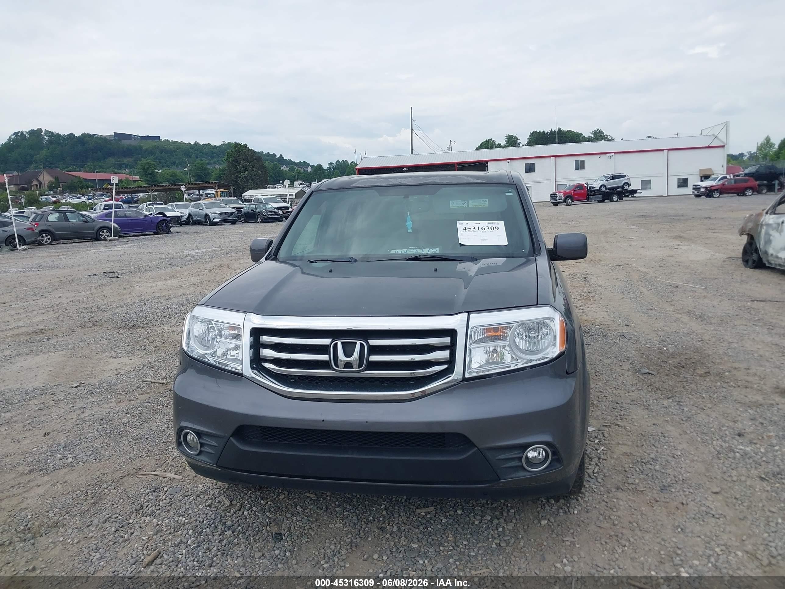 2014 Honda Pilot Ex-l Silver vin: 5FNYF3H55EB023690