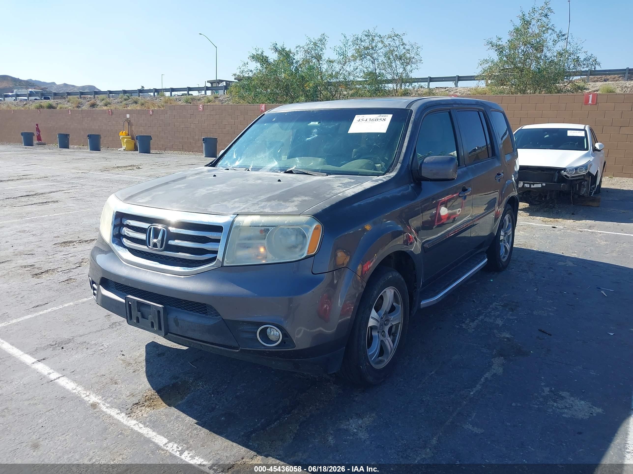 2014 Honda Pilot Ex-l Gray vin: 5FNYF3H55EB023897