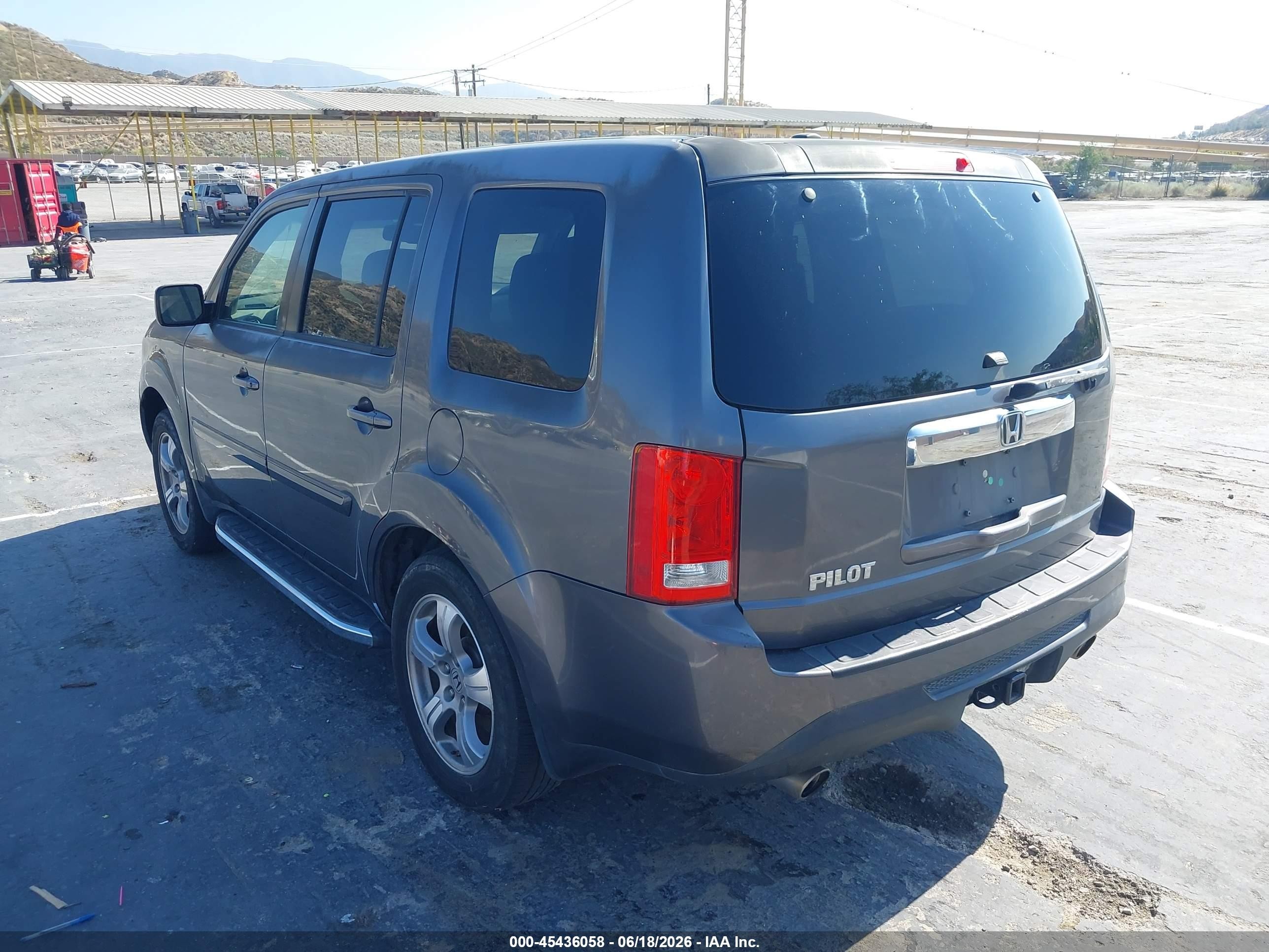 2014 Honda Pilot Ex-l Gray vin: 5FNYF3H55EB023897