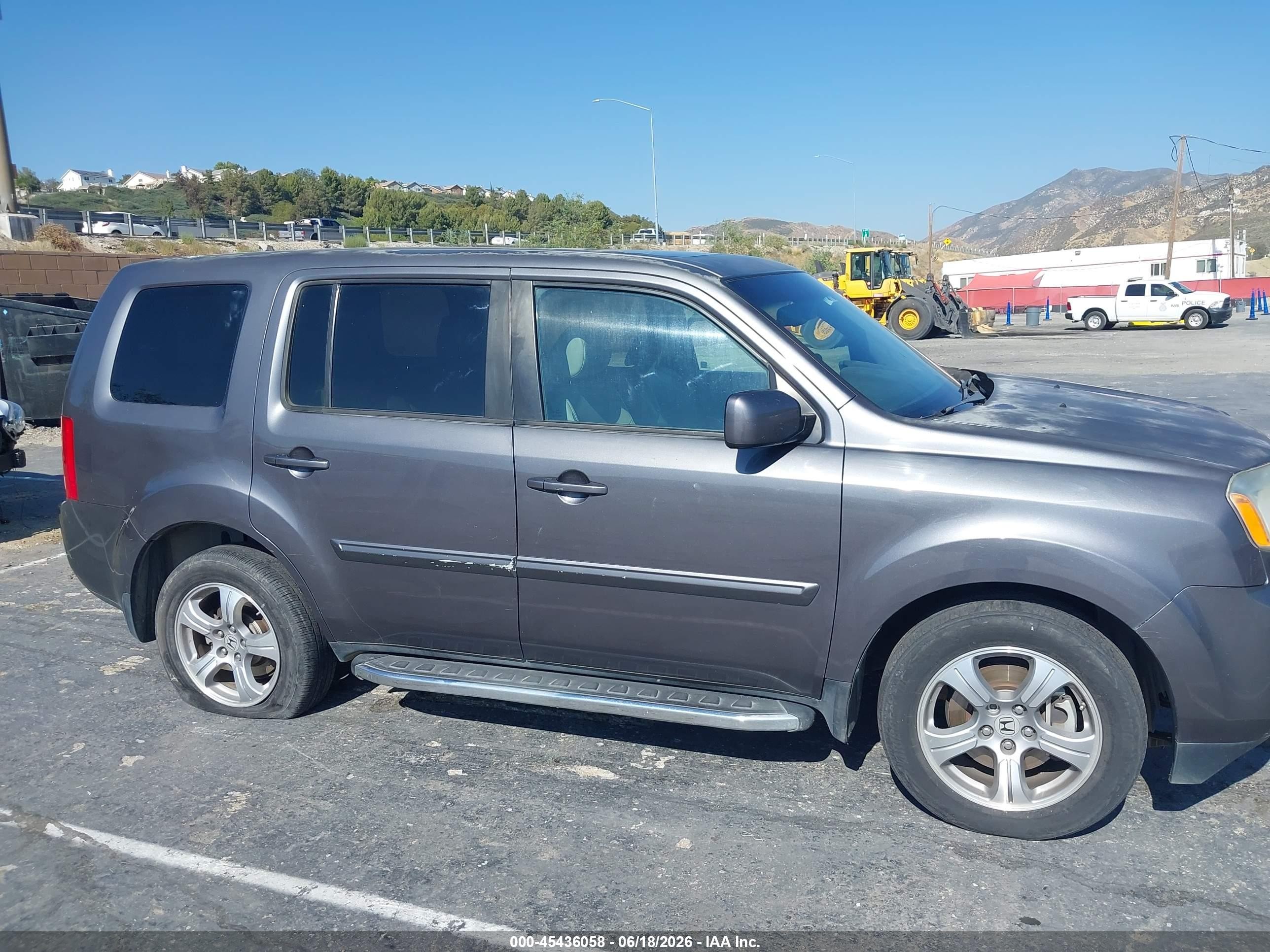 2014 Honda Pilot Ex-l Gray vin: 5FNYF3H55EB023897