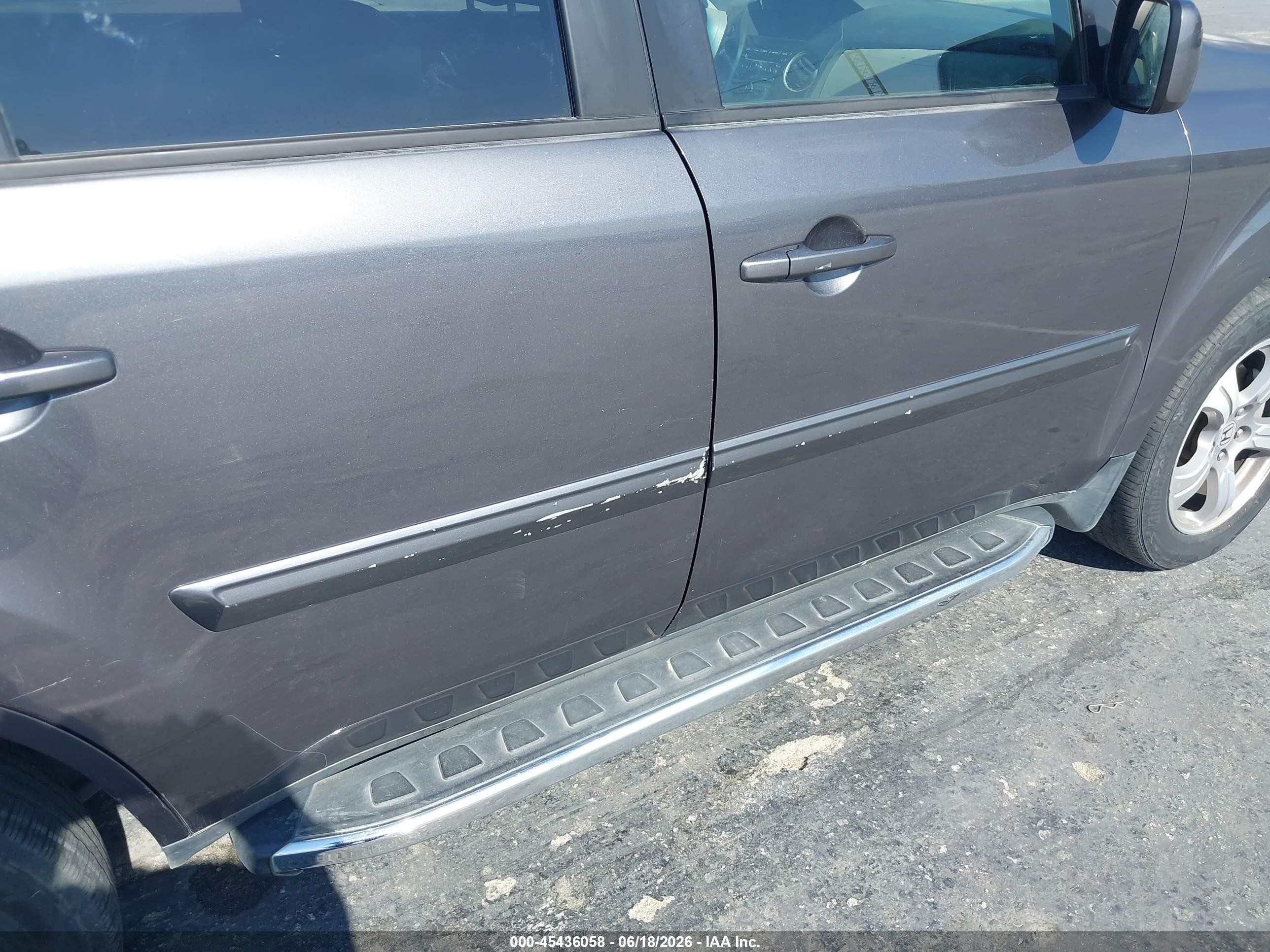 2014 Honda Pilot Ex-l Gray vin: 5FNYF3H55EB023897