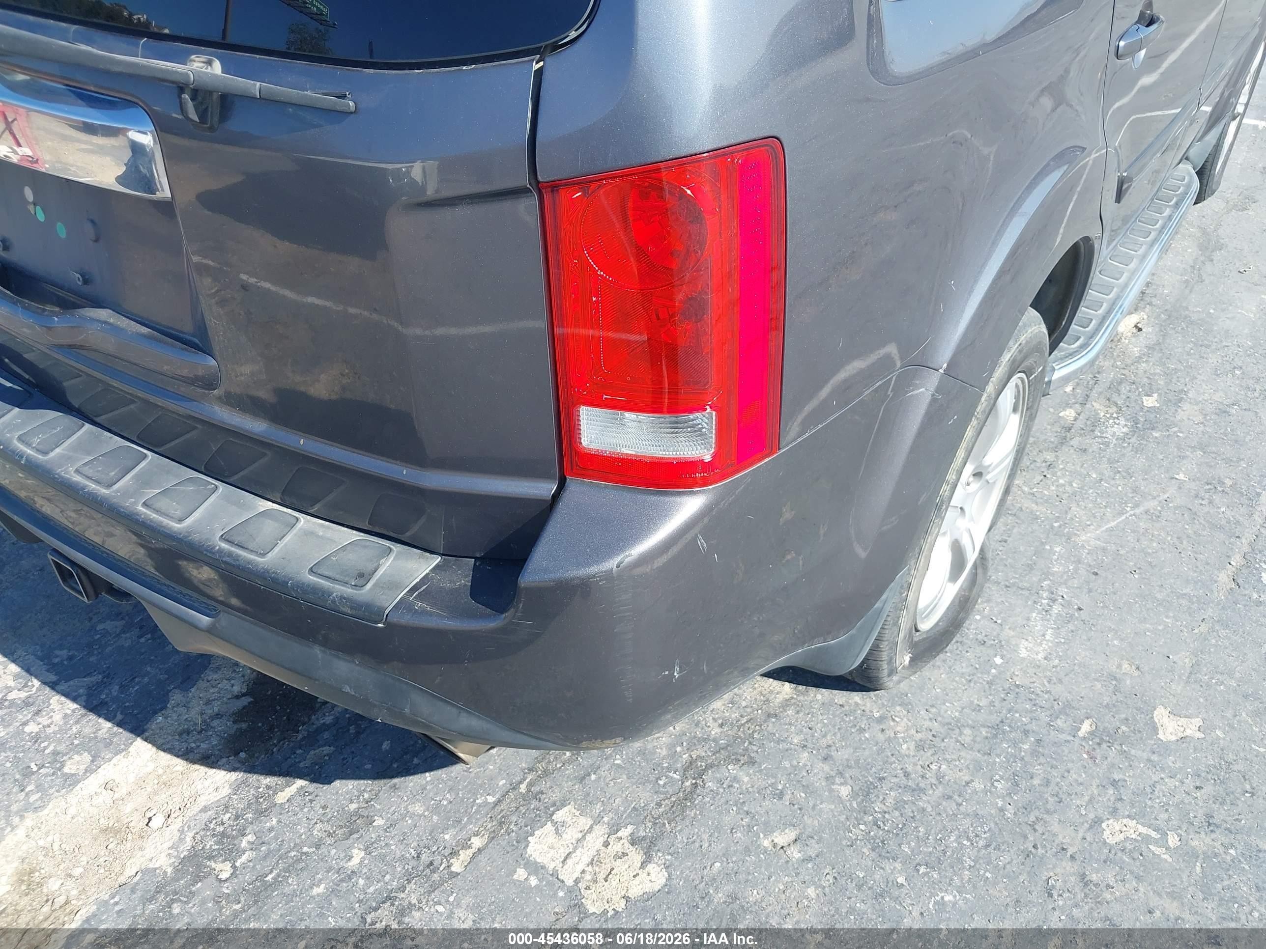 2014 Honda Pilot Ex-l Gray vin: 5FNYF3H55EB023897