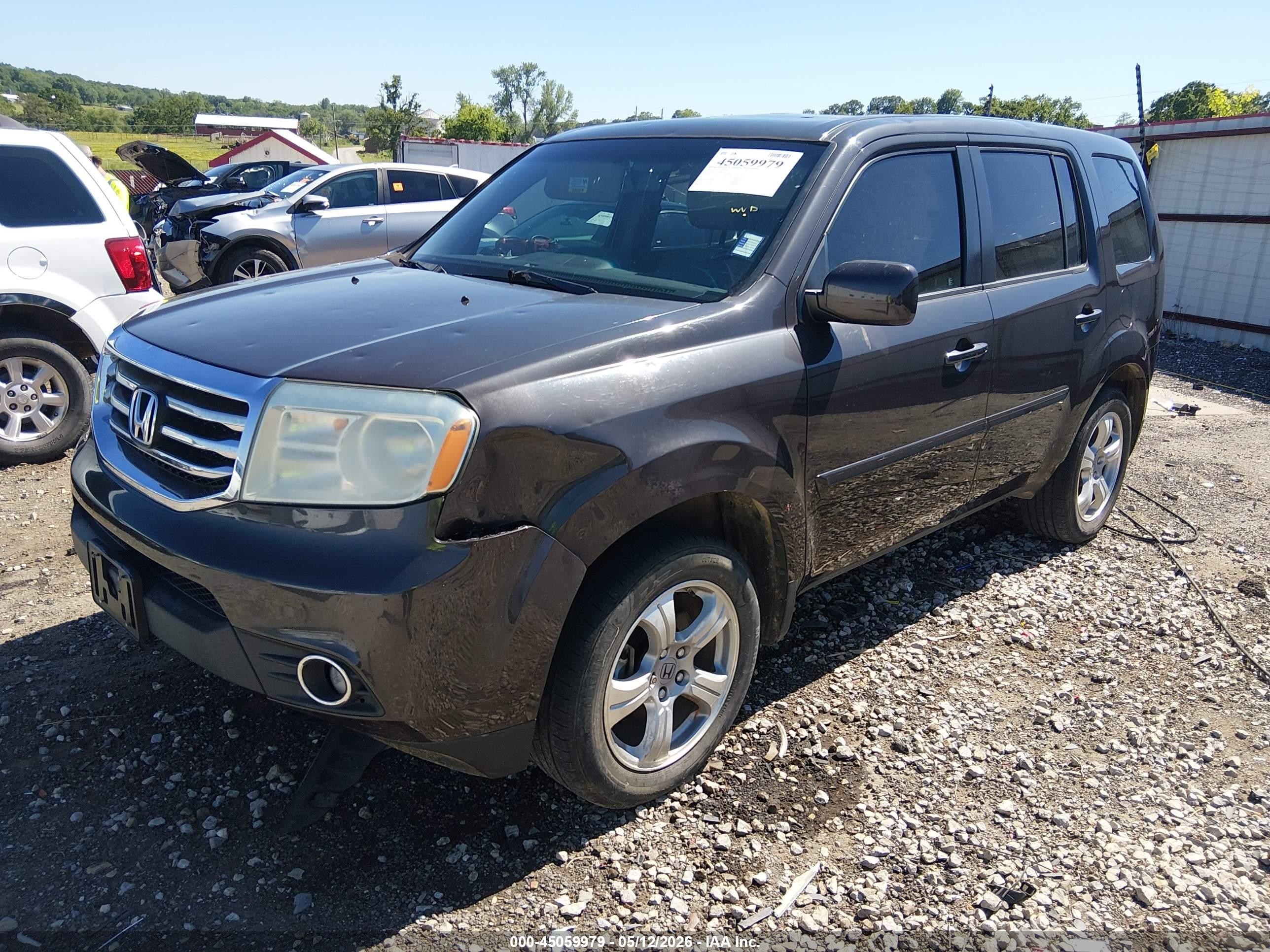 2015 Honda Pilot Ex-l Gray vin: 5FNYF3H55FB011220