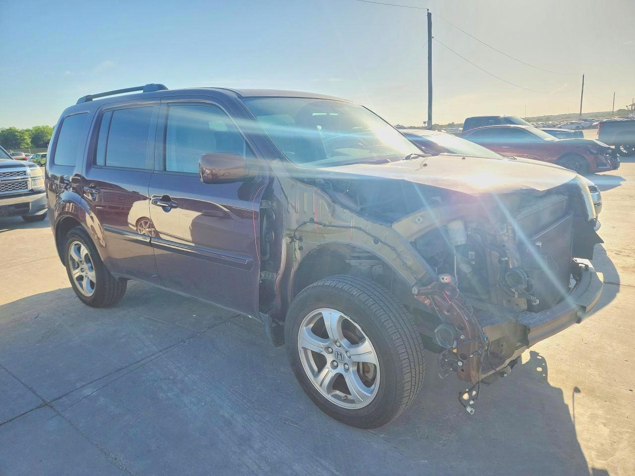 2015 Honda Pilot Exl Burgundy vin: 5FNYF3H55FB032469