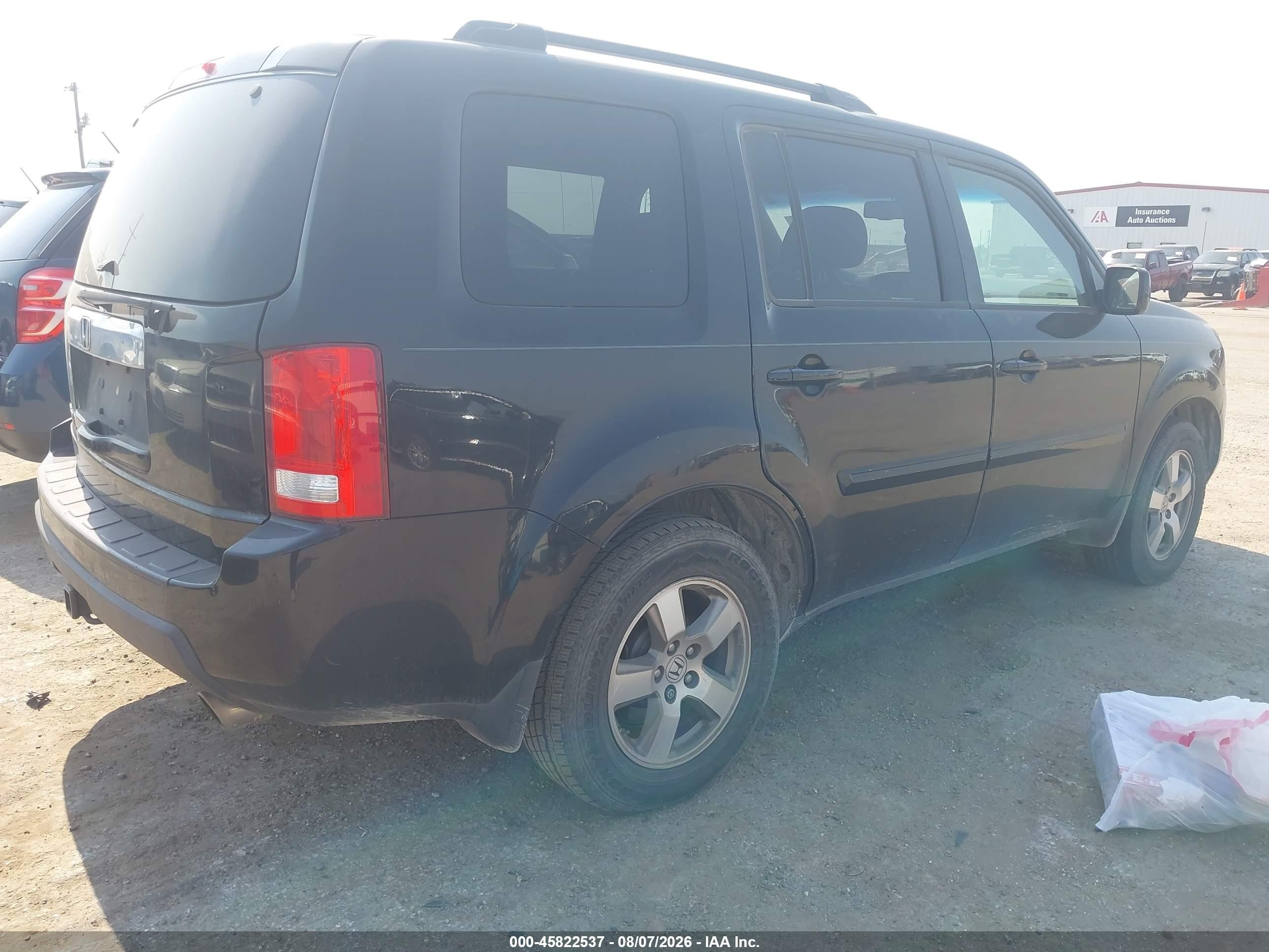 2011 Honda Pilot Ex-l Black vin: 5FNYF3H56BB012256