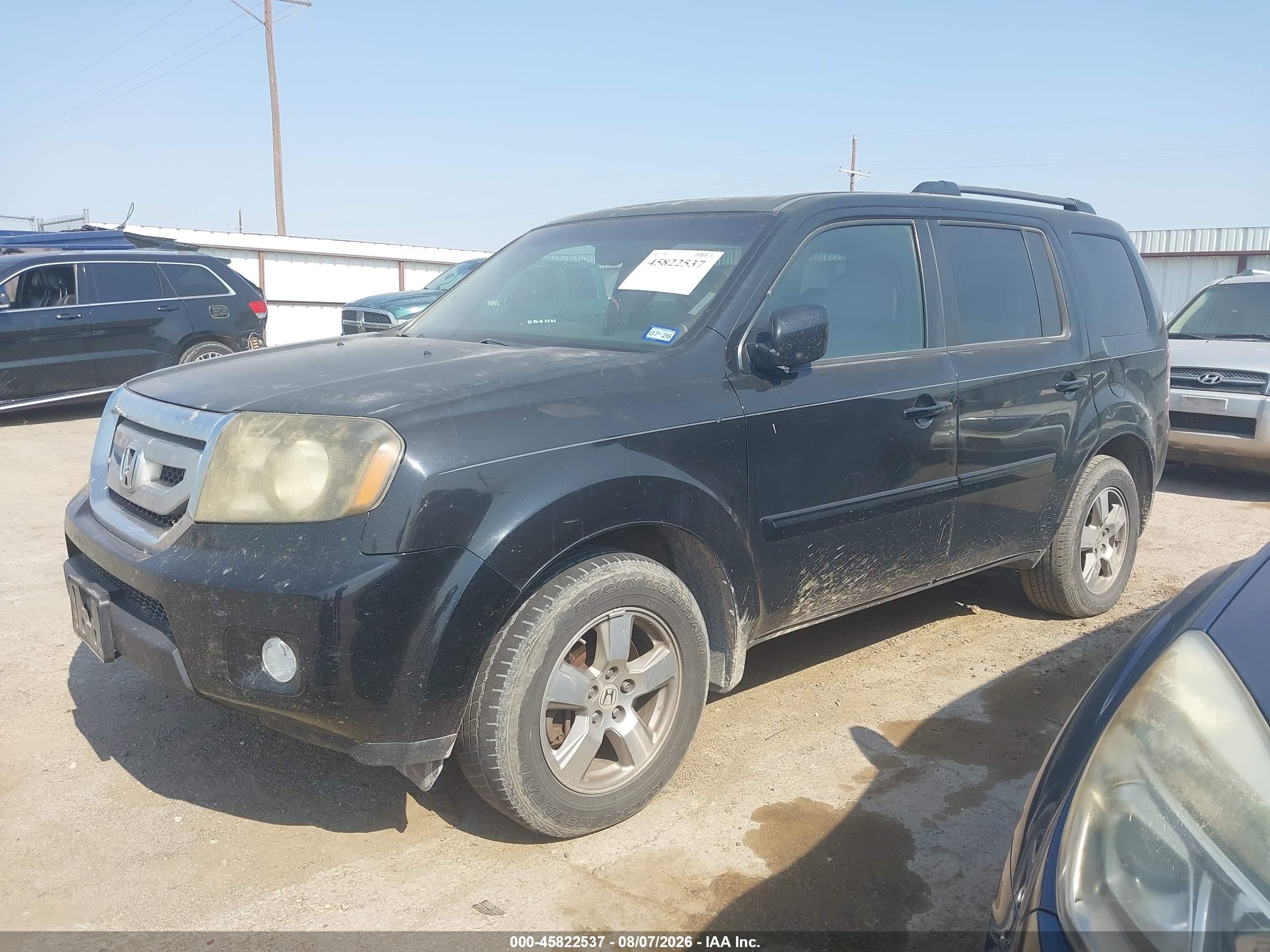 2011 Honda Pilot Ex-l Black vin: 5FNYF3H56BB012256