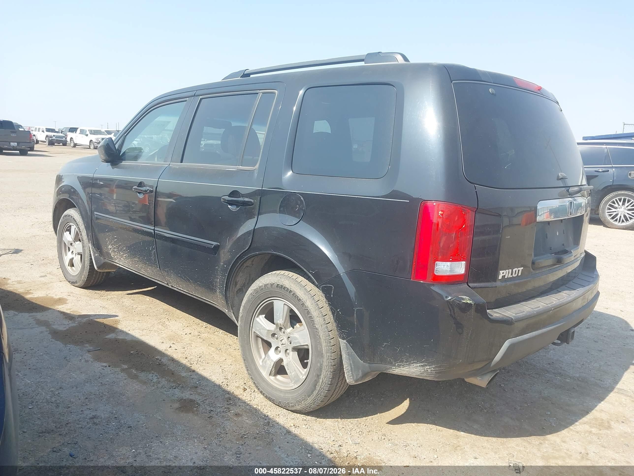 2011 Honda Pilot Ex-l Black vin: 5FNYF3H56BB012256