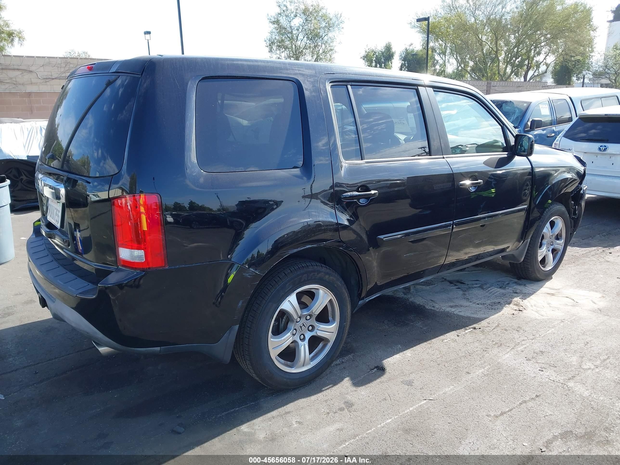 2012 Honda Pilot Ex-l Black vin: 5FNYF3H56CB032105