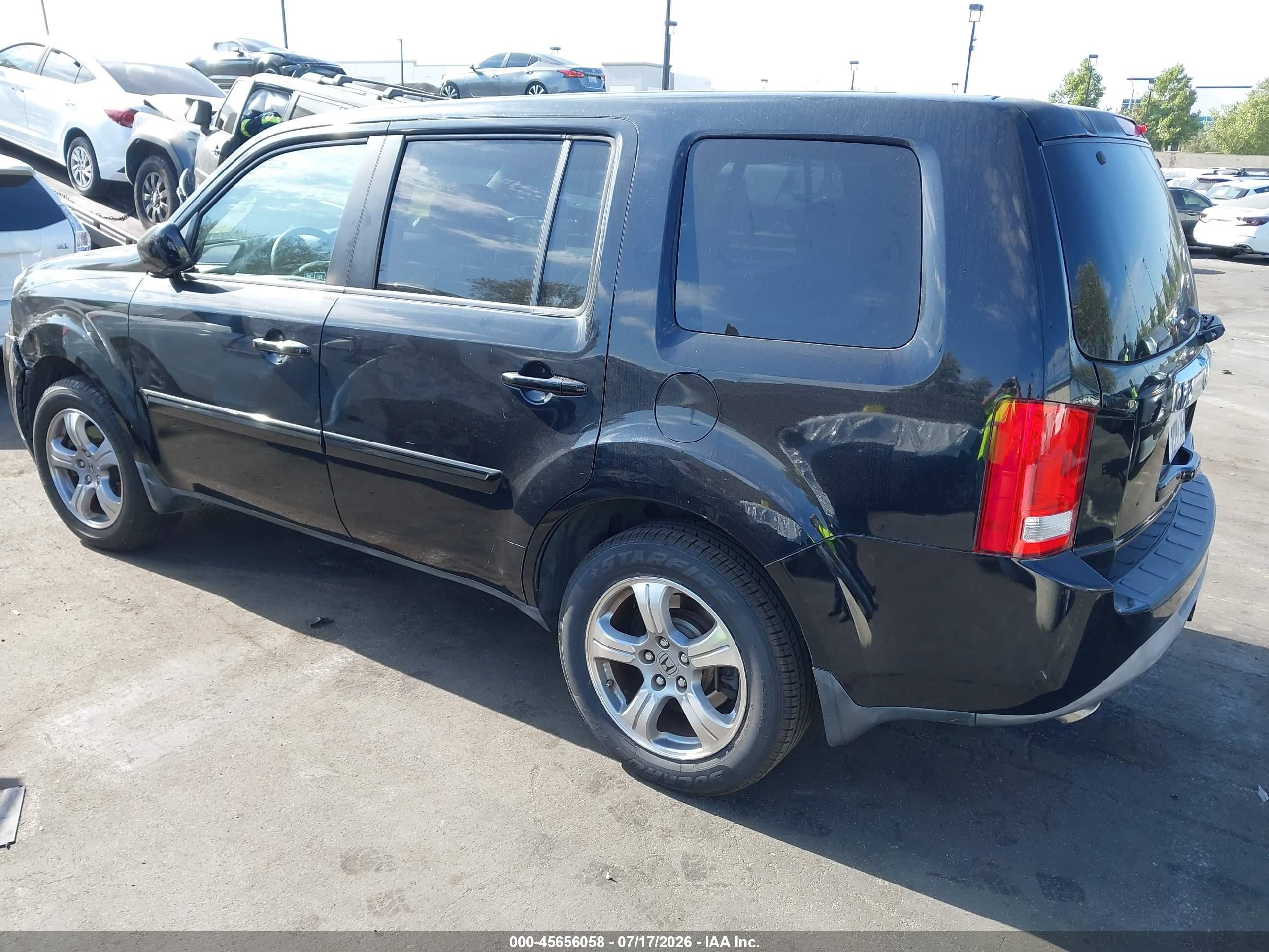 2012 Honda Pilot Ex-l Black vin: 5FNYF3H56CB032105