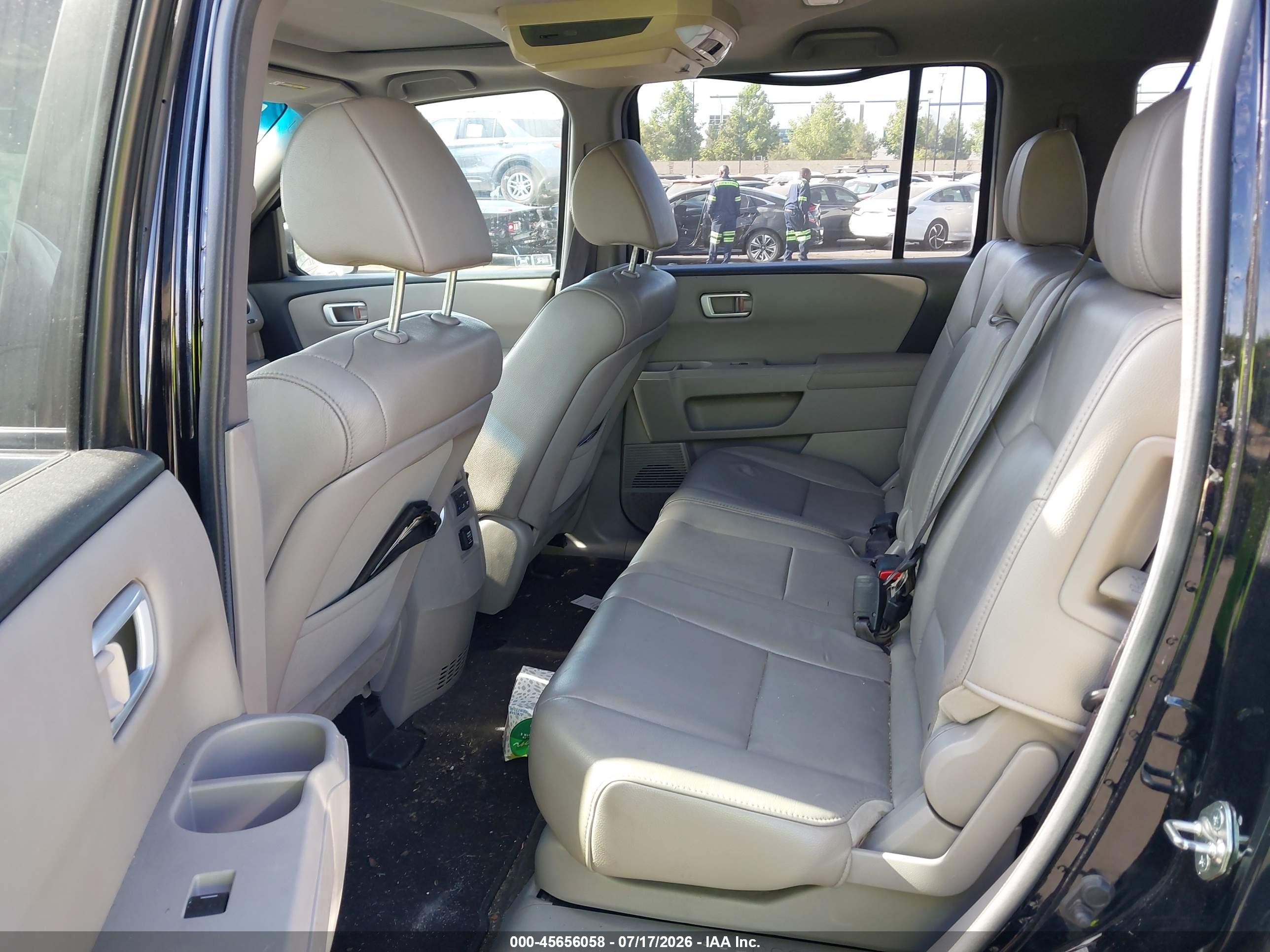 2012 Honda Pilot Ex-l Black vin: 5FNYF3H56CB032105