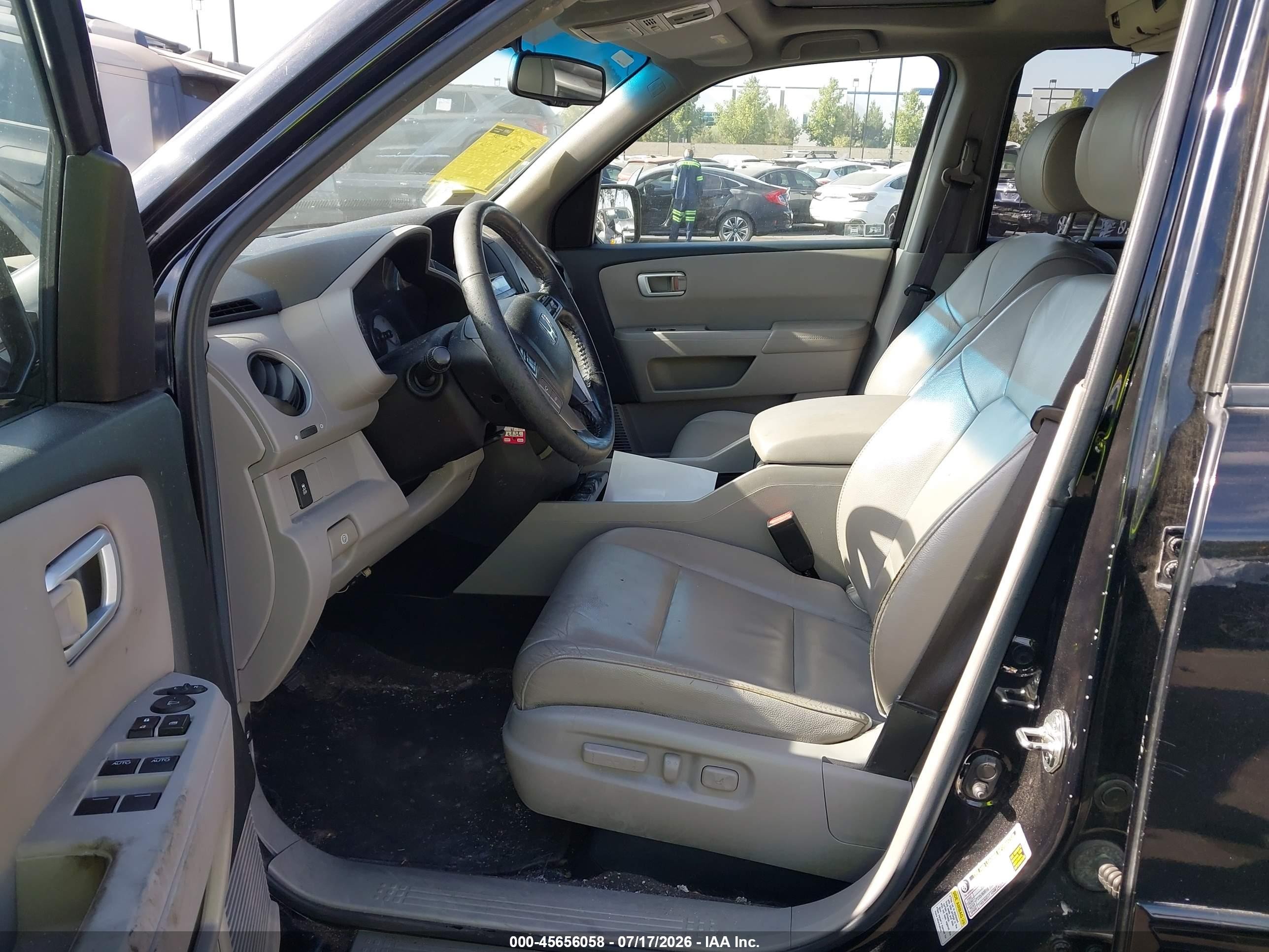 2012 Honda Pilot Ex-l Black vin: 5FNYF3H56CB032105