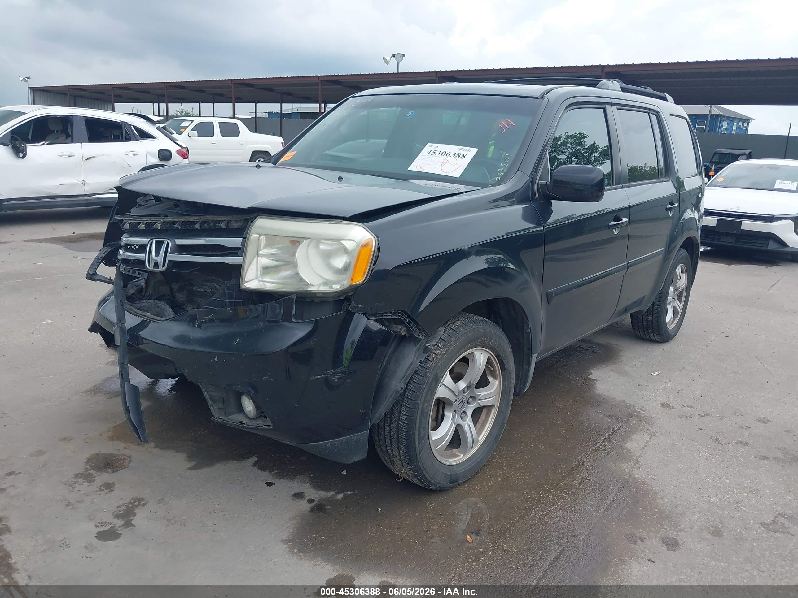 2012 Honda Pilot Ex-l Black vin: 5FNYF3H56CB037501