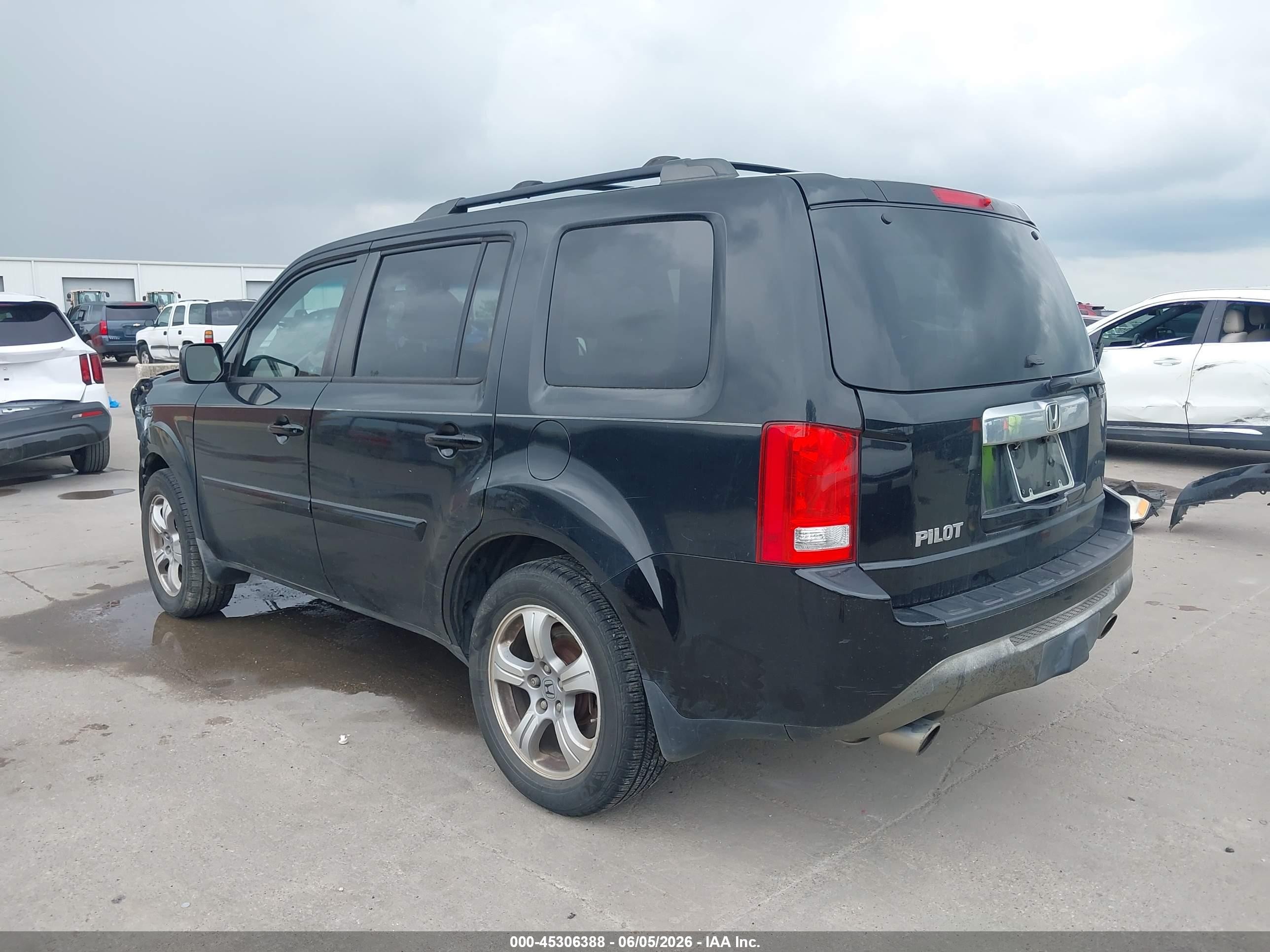 2012 Honda Pilot Ex-l Black vin: 5FNYF3H56CB037501