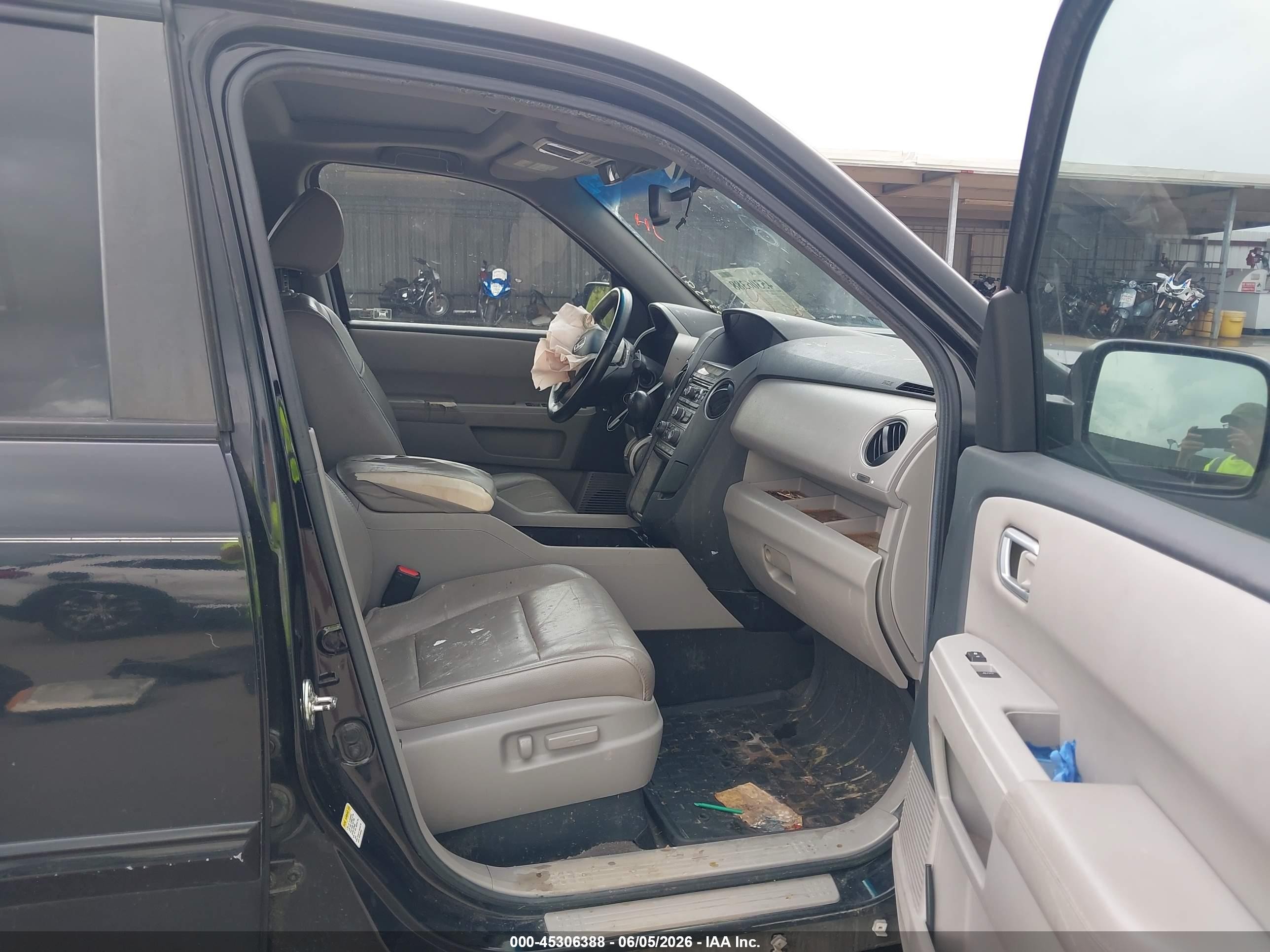 2012 Honda Pilot Ex-l Black vin: 5FNYF3H56CB037501