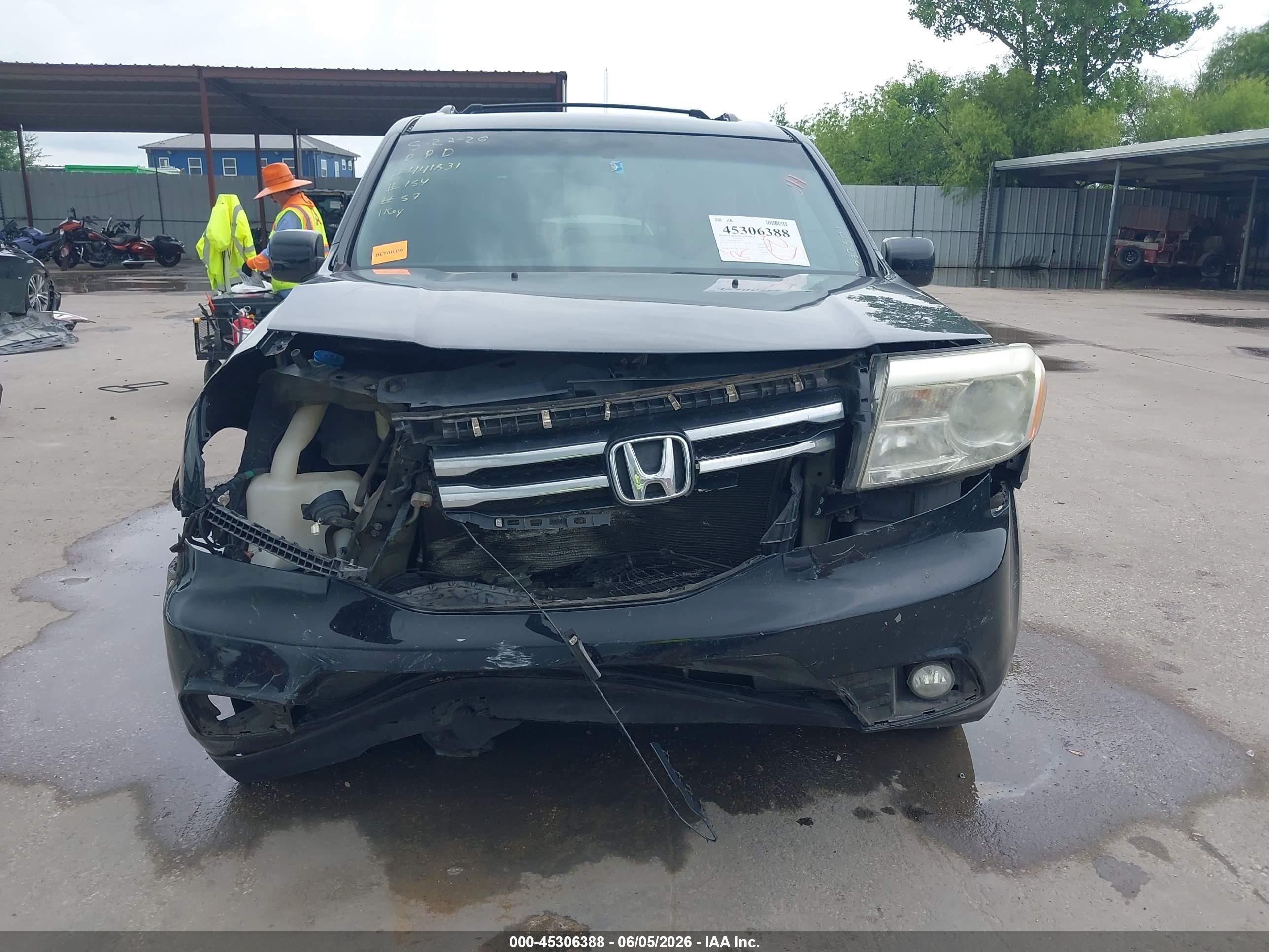 2012 Honda Pilot Ex-l Black vin: 5FNYF3H56CB037501