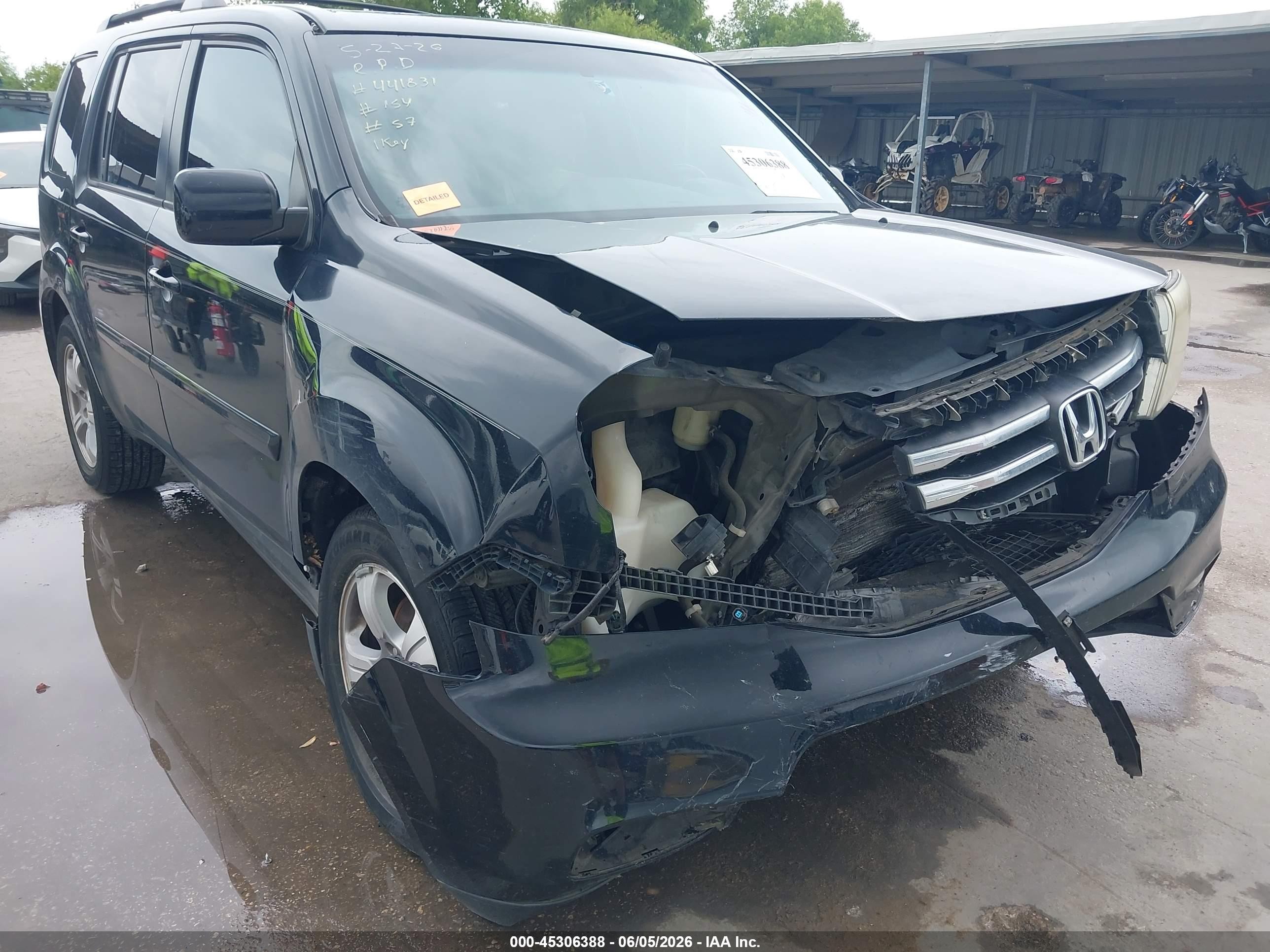 2012 Honda Pilot Ex-l Black vin: 5FNYF3H56CB037501