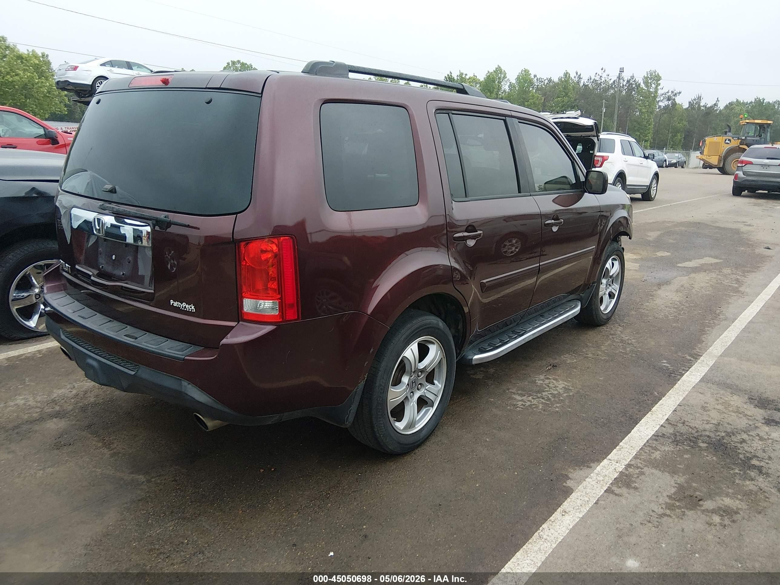 2012 Honda Pilot Ex-l Темно-бордовый vin: 5FNYF3H56CB040561
