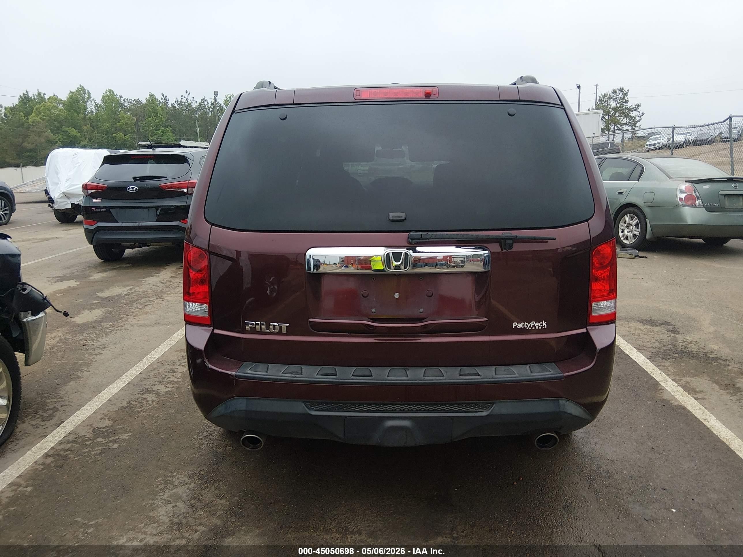 2012 Honda Pilot Ex-l Темно-бордовый vin: 5FNYF3H56CB040561