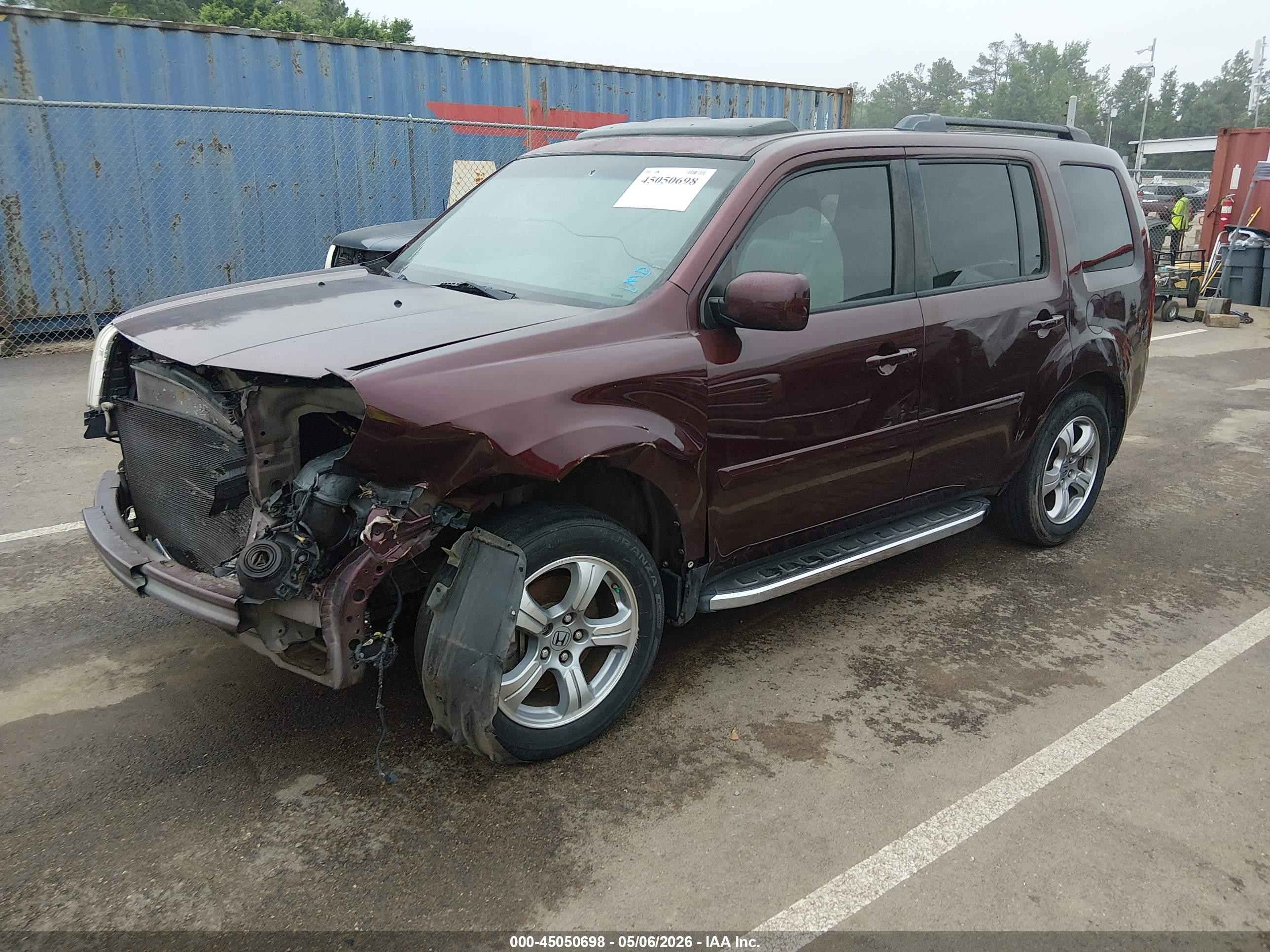 2012 Honda Pilot Ex-l Темно-бордовый vin: 5FNYF3H56CB040561