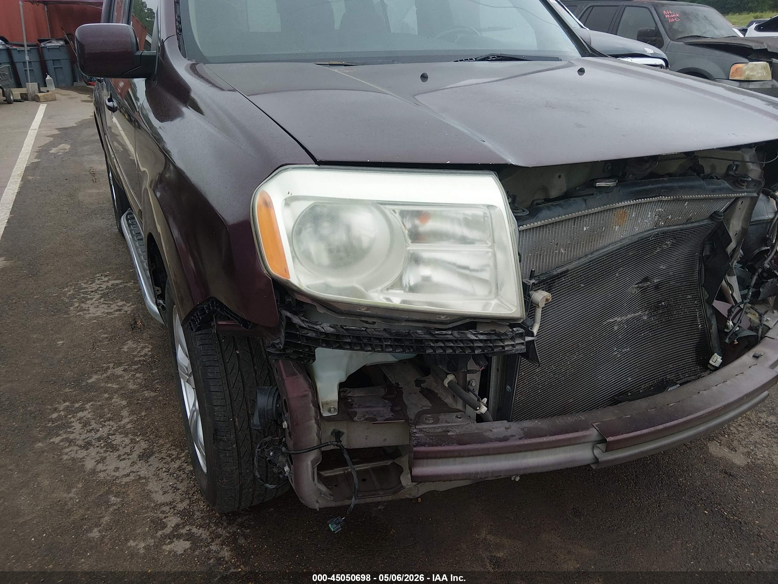 2012 Honda Pilot Ex-l Темно-бордовый vin: 5FNYF3H56CB040561