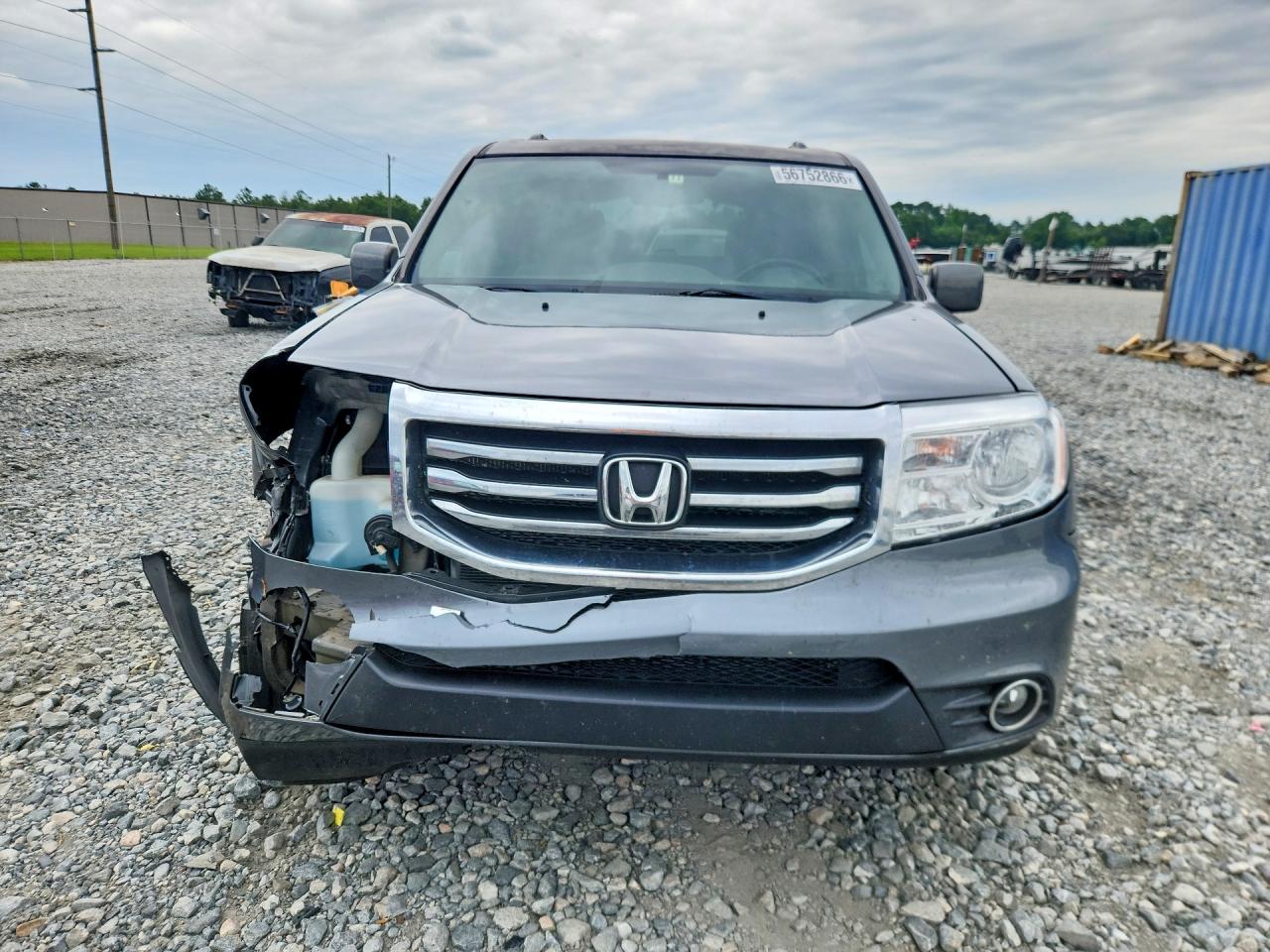 2013 Honda Pilot Exl Серый vin: 5FNYF3H56DB028217