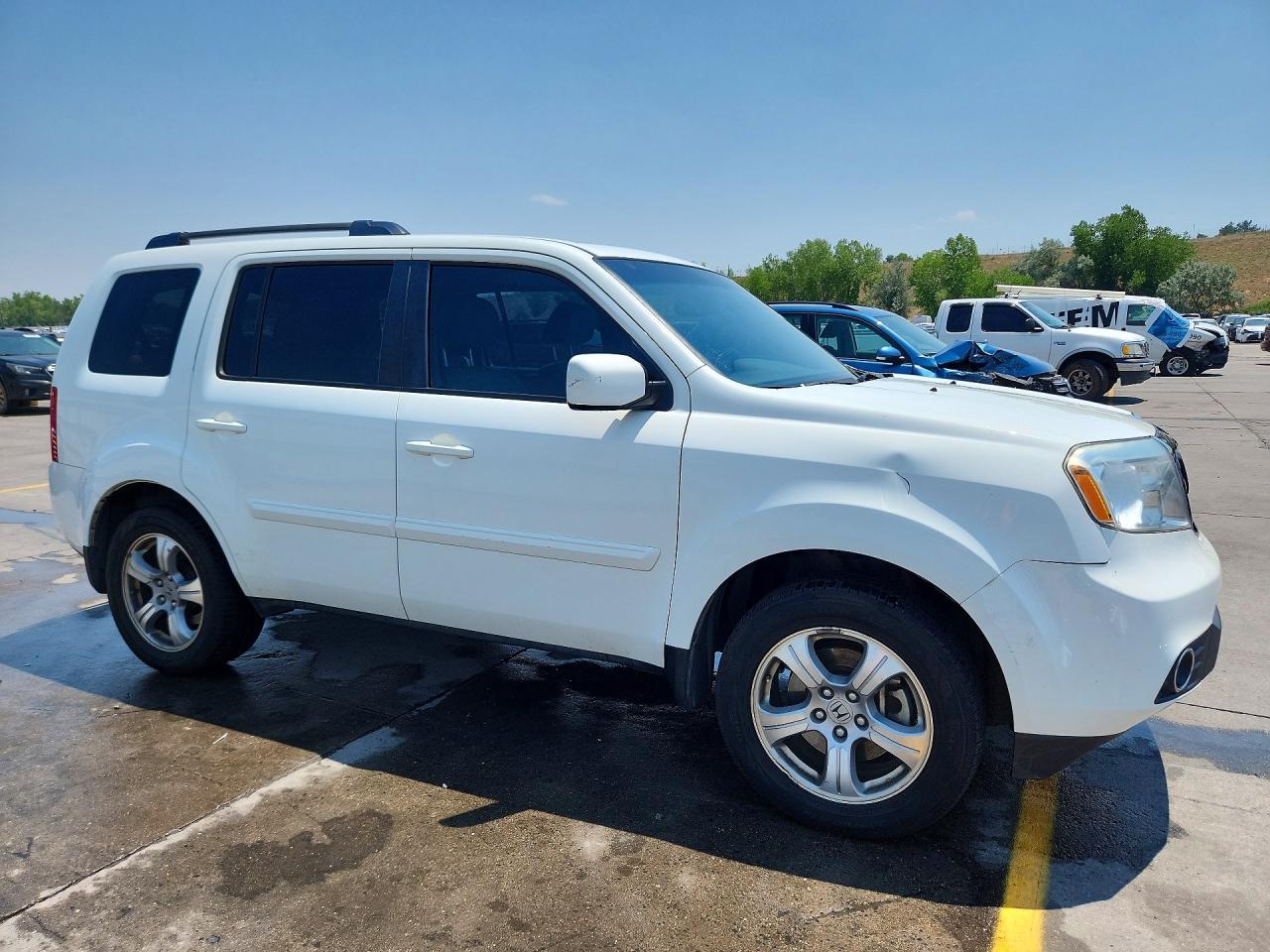 2014 Honda Pilot Exl White vin: 5FNYF3H56EB027361