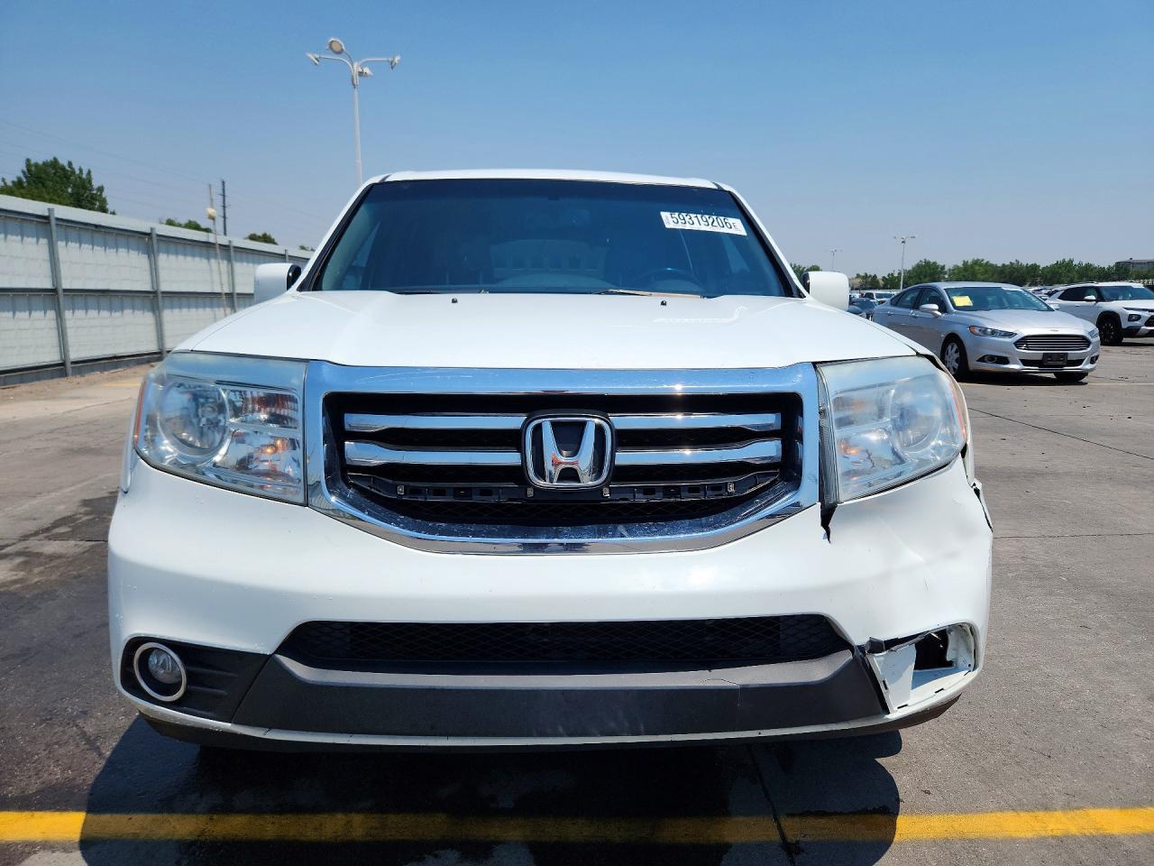 2014 Honda Pilot Exl White vin: 5FNYF3H56EB027361