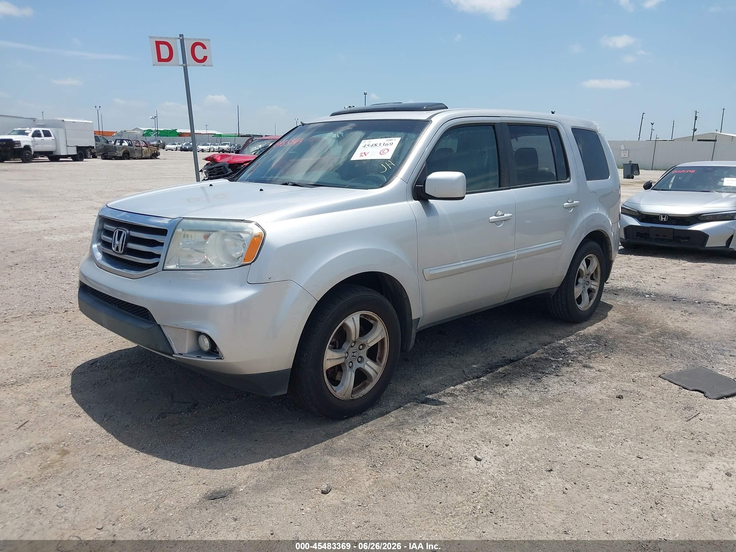 2015 Honda Pilot Ex-l Silver vin: 5FNYF3H56FB019245