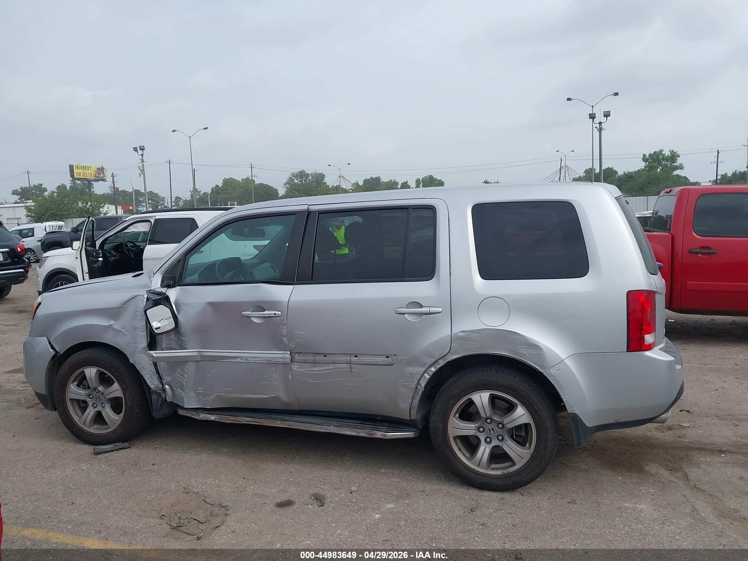 2015 Honda Pilot Ex-l Silver vin: 5FNYF3H56FB021562