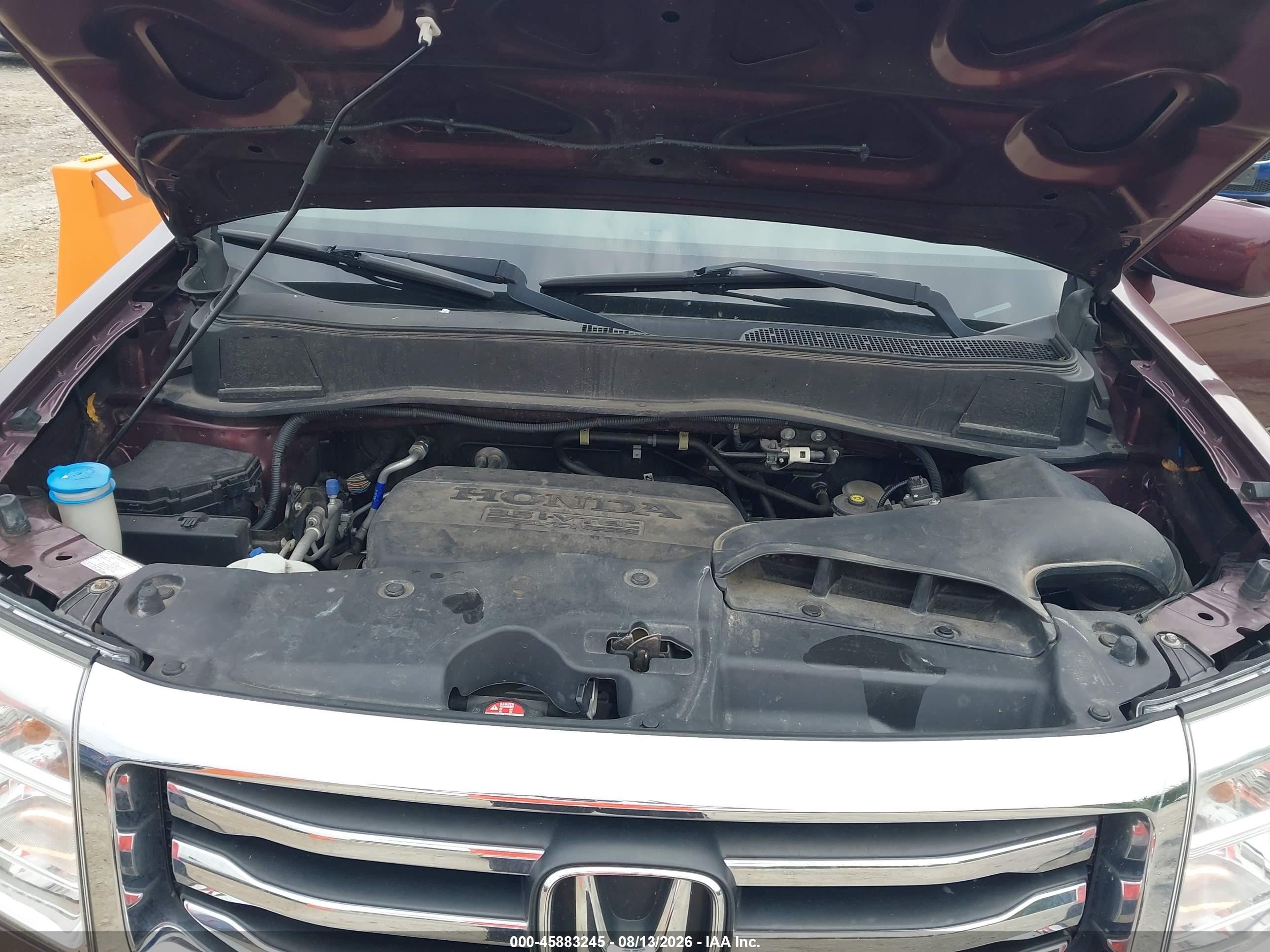 2015 Honda Pilot Ex-l Burgundy vin: 5FNYF3H56FB022131
