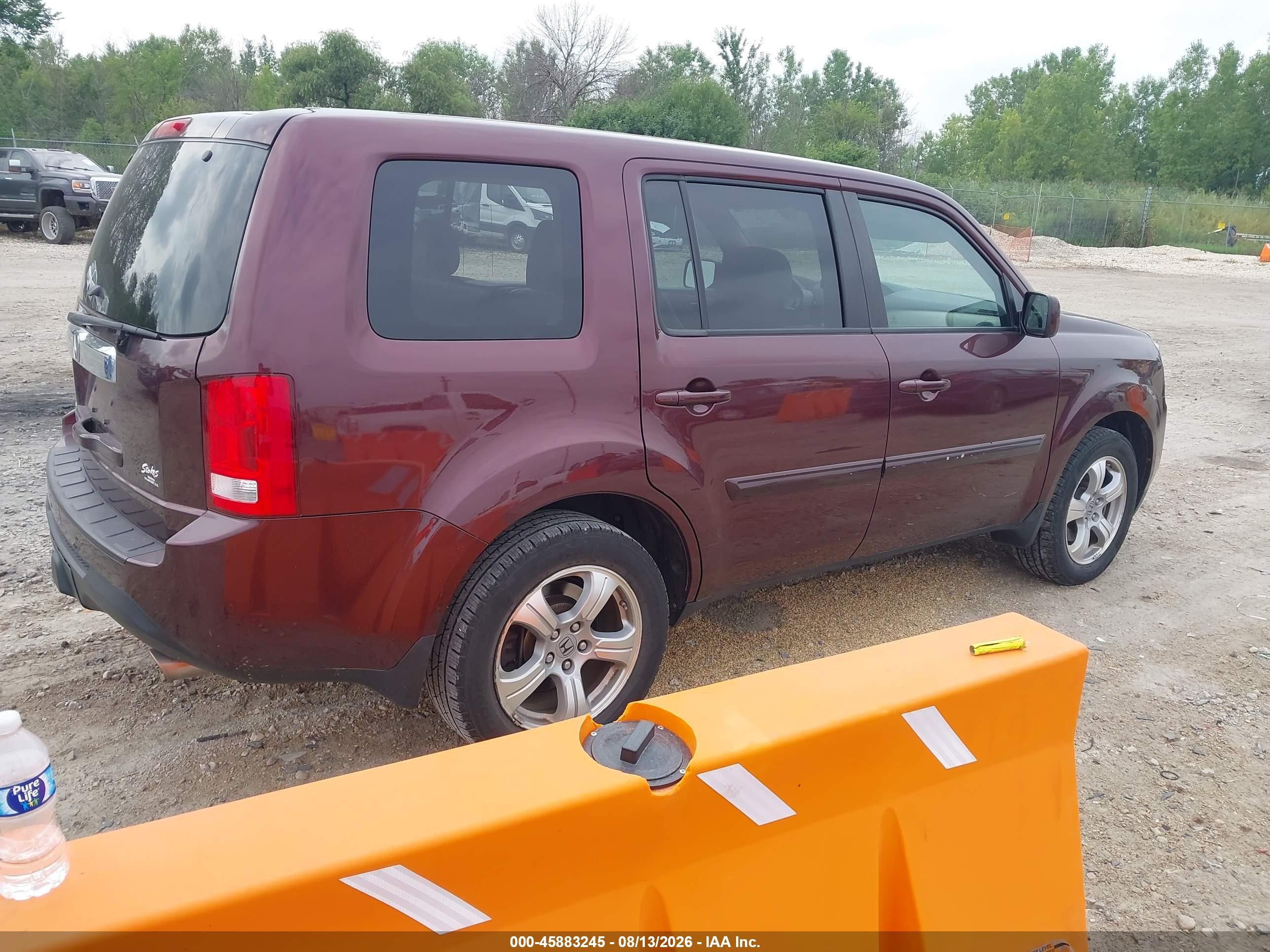 2015 Honda Pilot Ex-l Burgundy vin: 5FNYF3H56FB022131