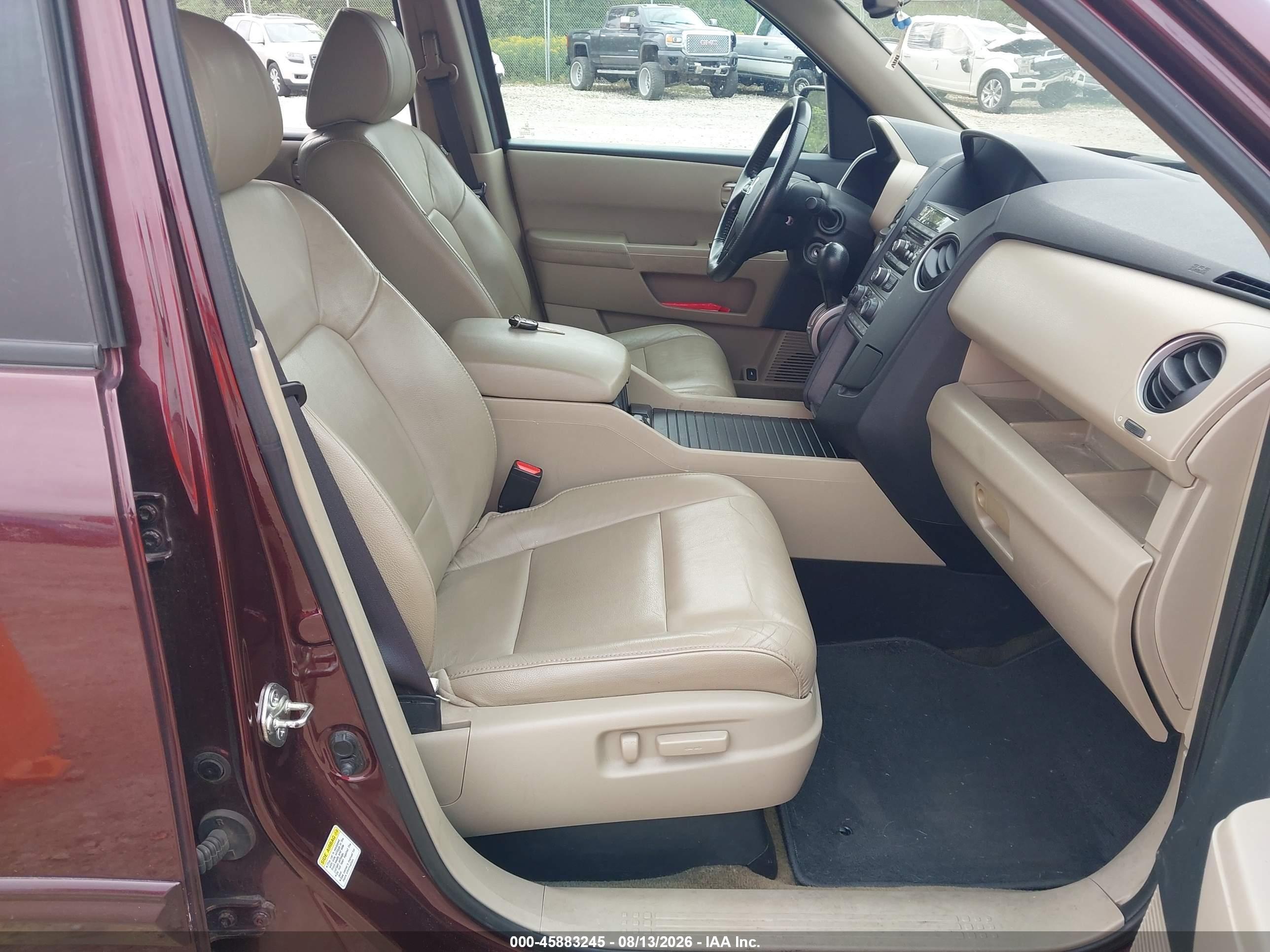 2015 Honda Pilot Ex-l Burgundy vin: 5FNYF3H56FB022131