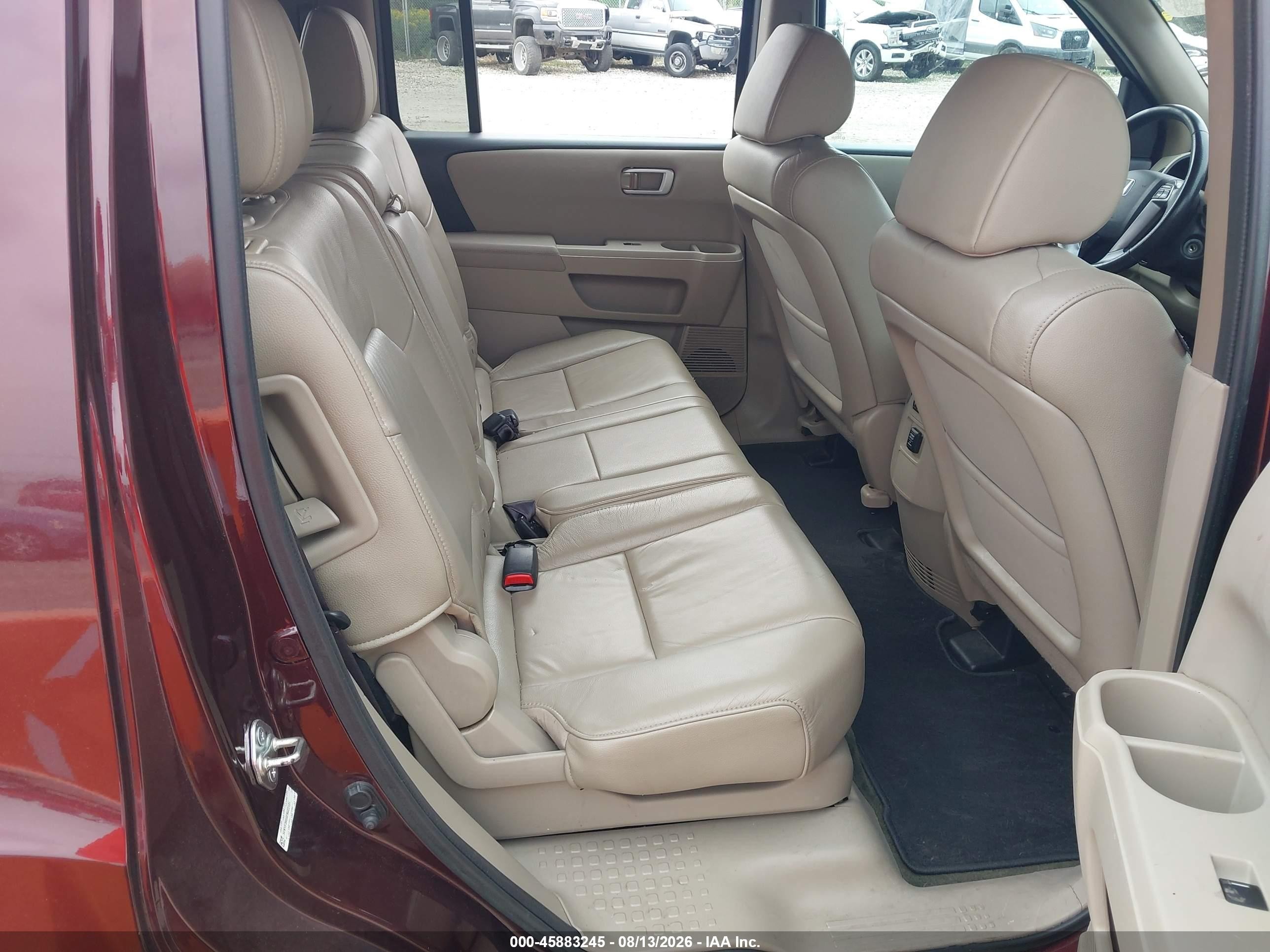 2015 Honda Pilot Ex-l Burgundy vin: 5FNYF3H56FB022131