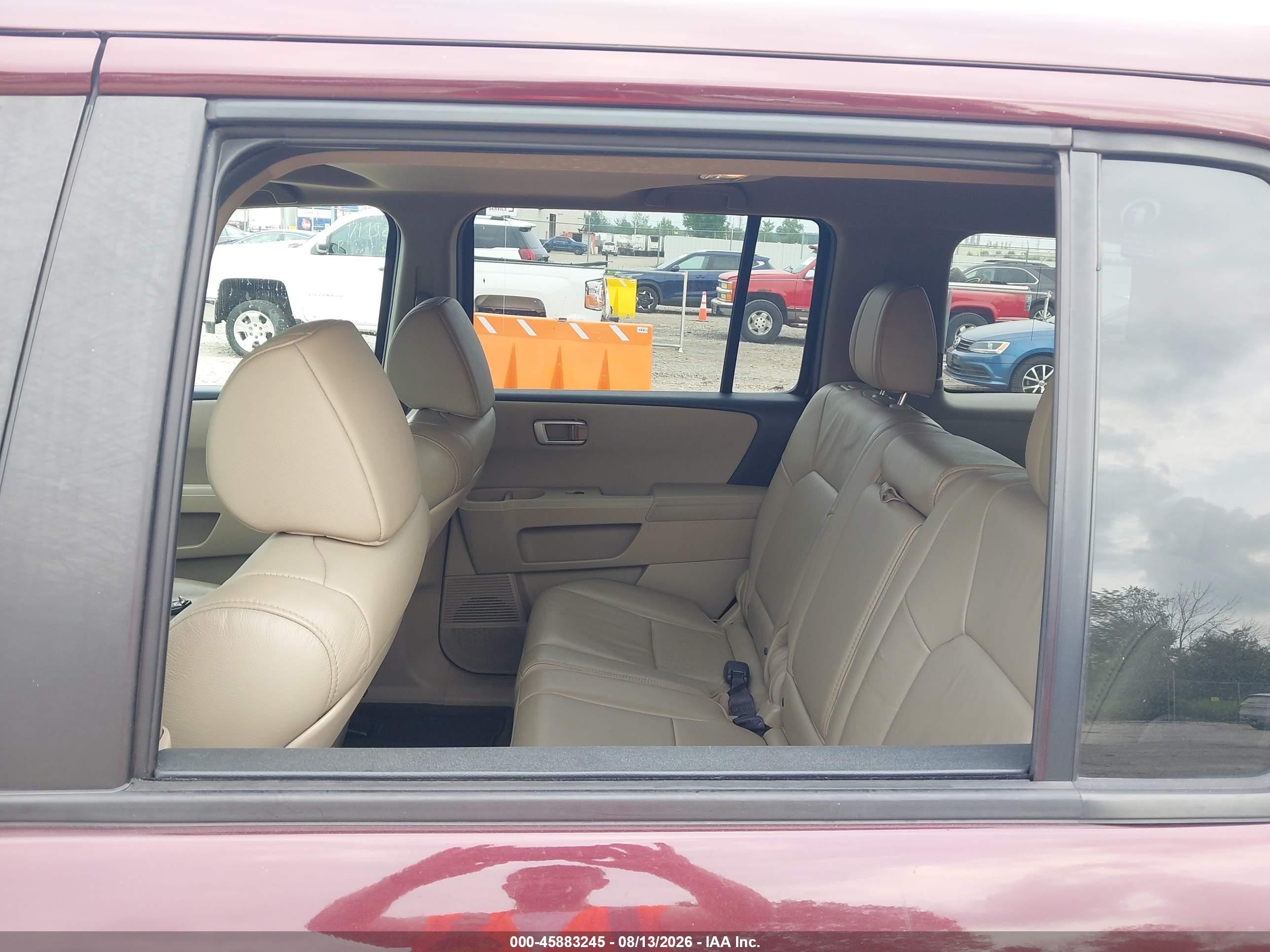2015 Honda Pilot Ex-l Burgundy vin: 5FNYF3H56FB022131