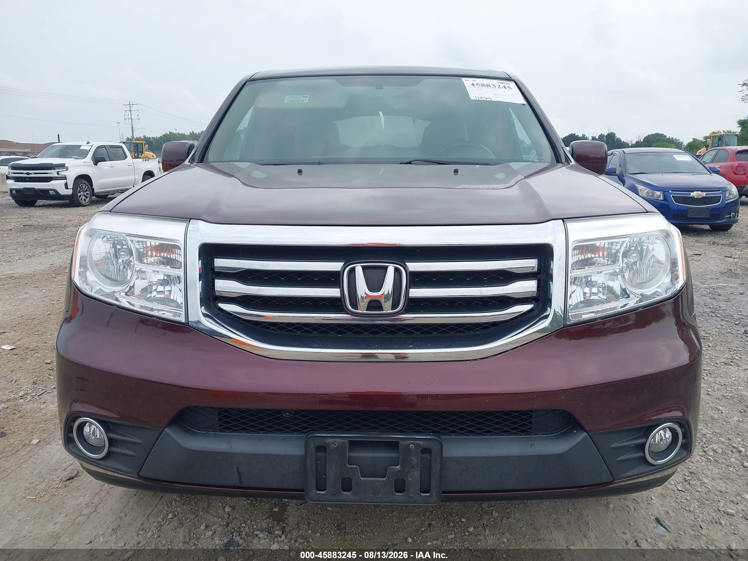 2015 Honda Pilot Ex-l Burgundy vin: 5FNYF3H56FB022131