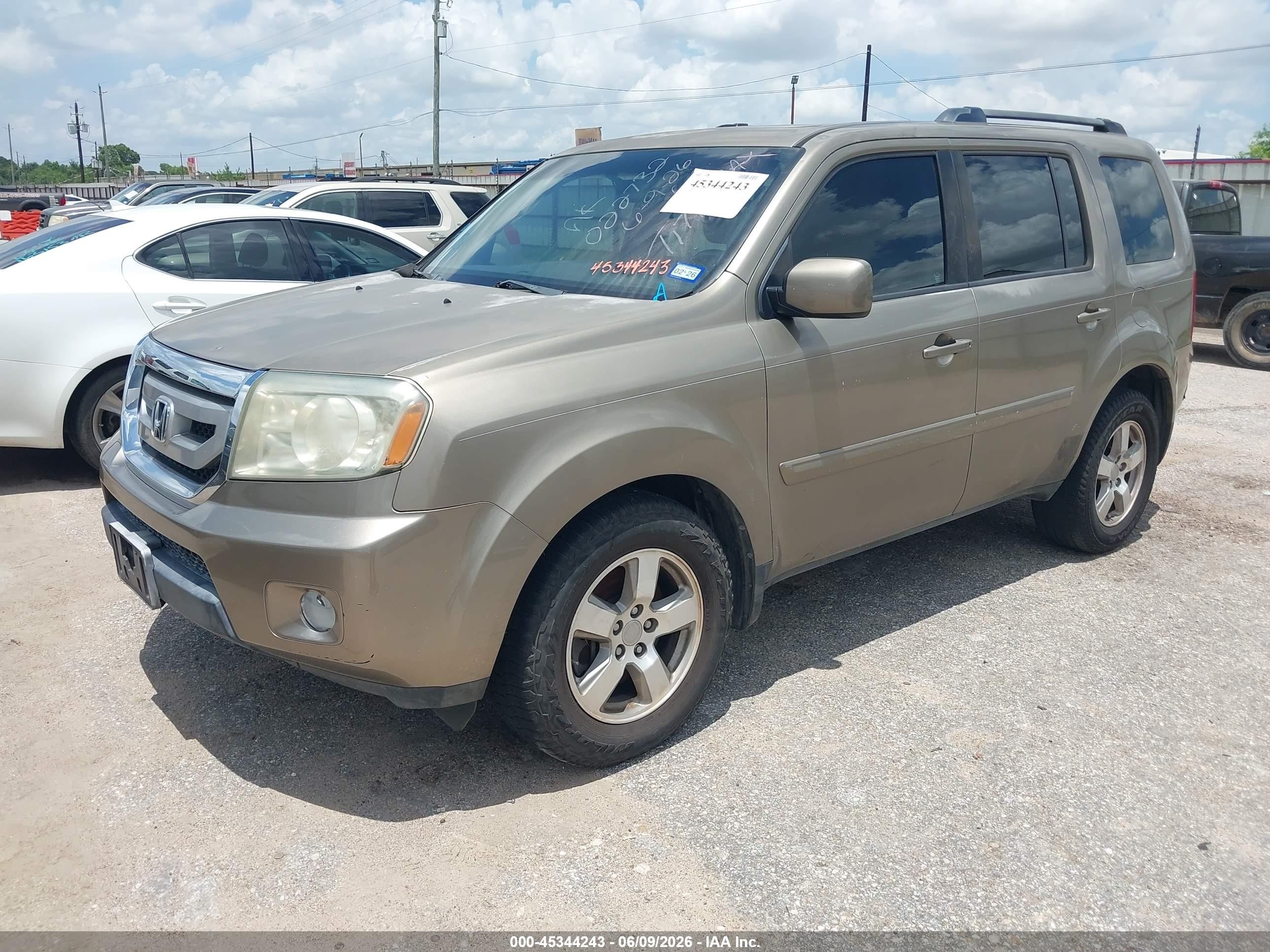 2011 Honda Pilot Ex-l Gold vin: 5FNYF3H57BB022732