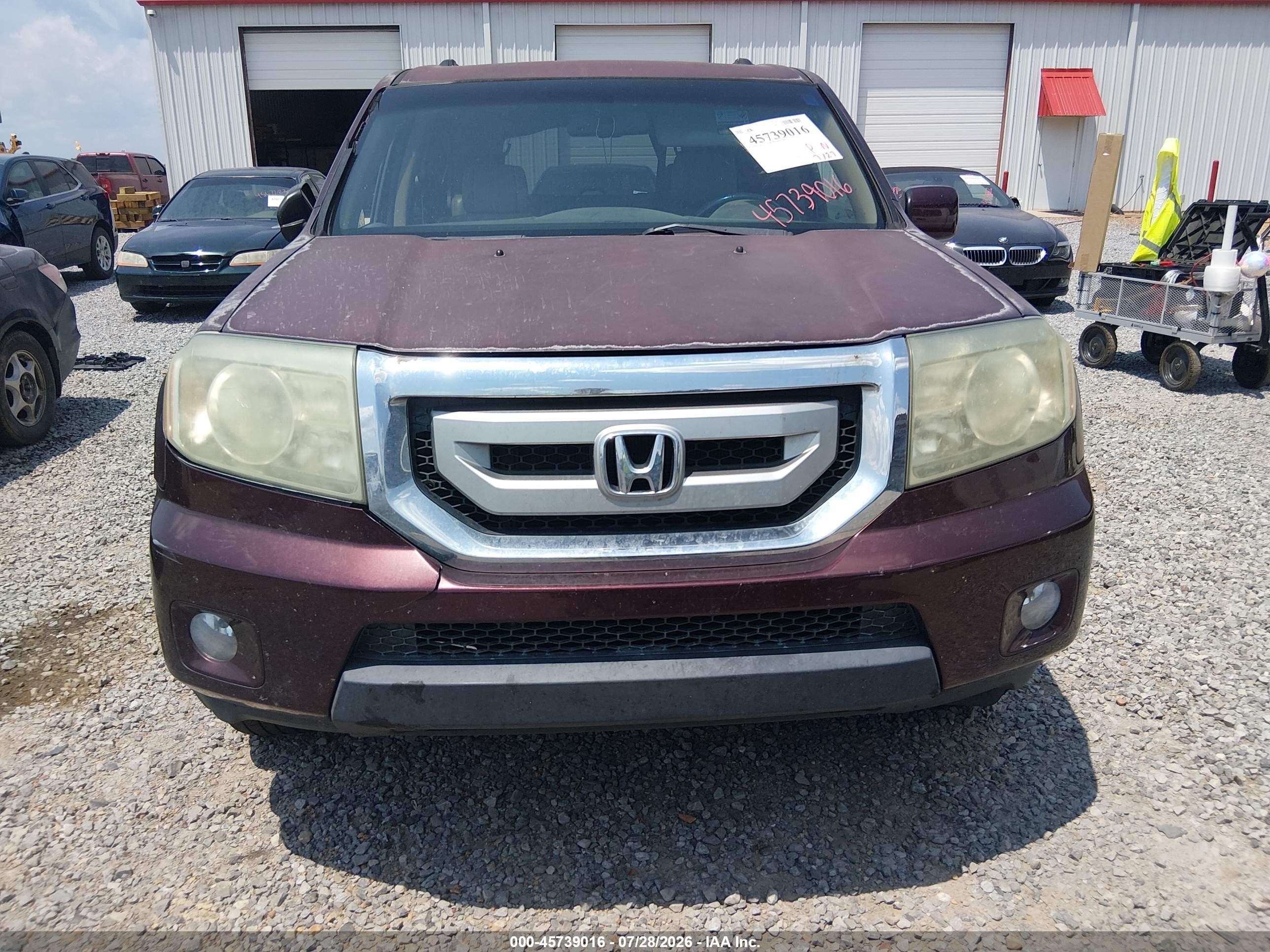 2011 Honda Pilot Ex-l Темно-бордовый vin: 5FNYF3H57BB030314