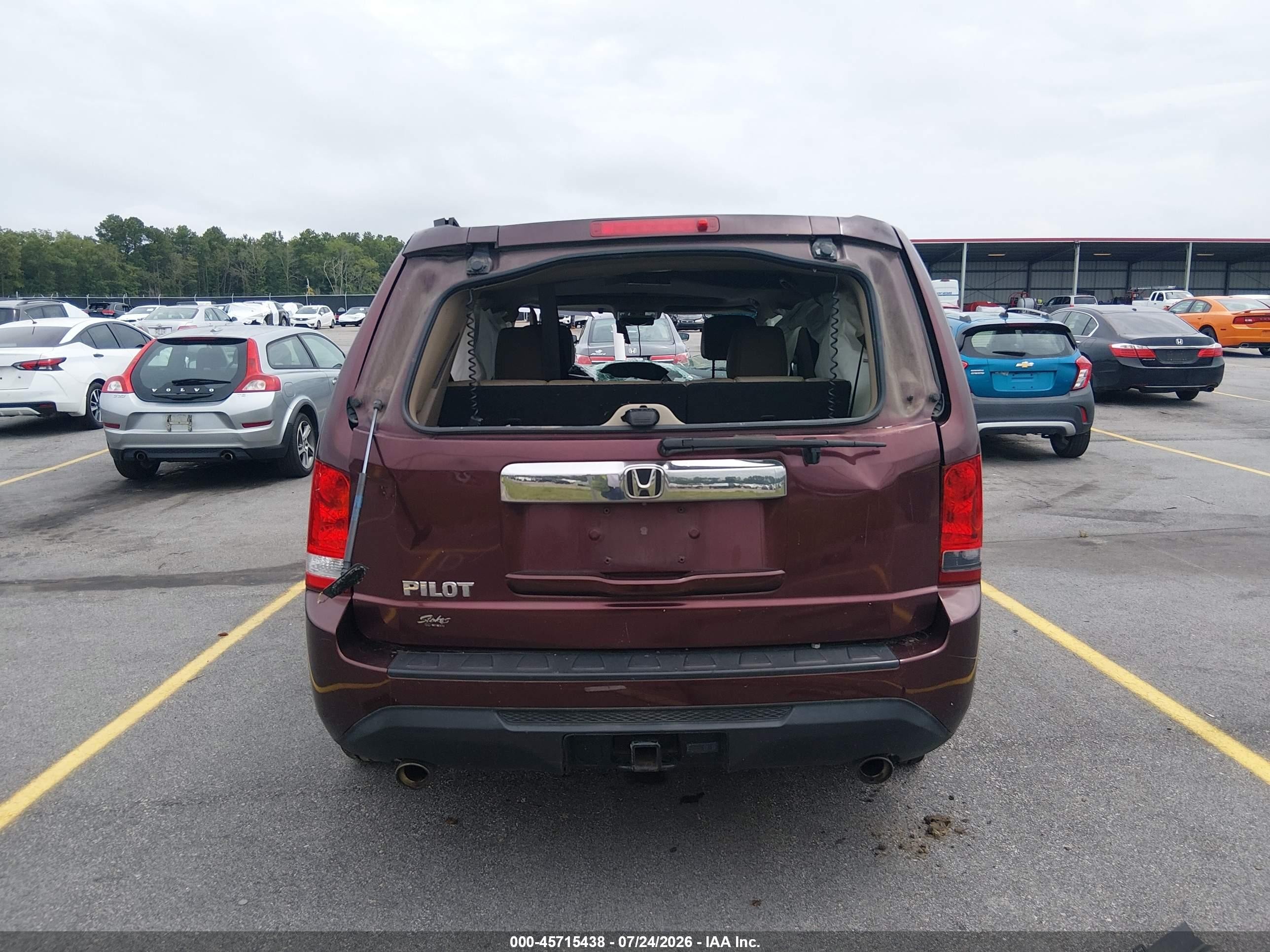 2012 Honda Pilot Ex-l Maroon vin: 5FNYF3H57CB019296