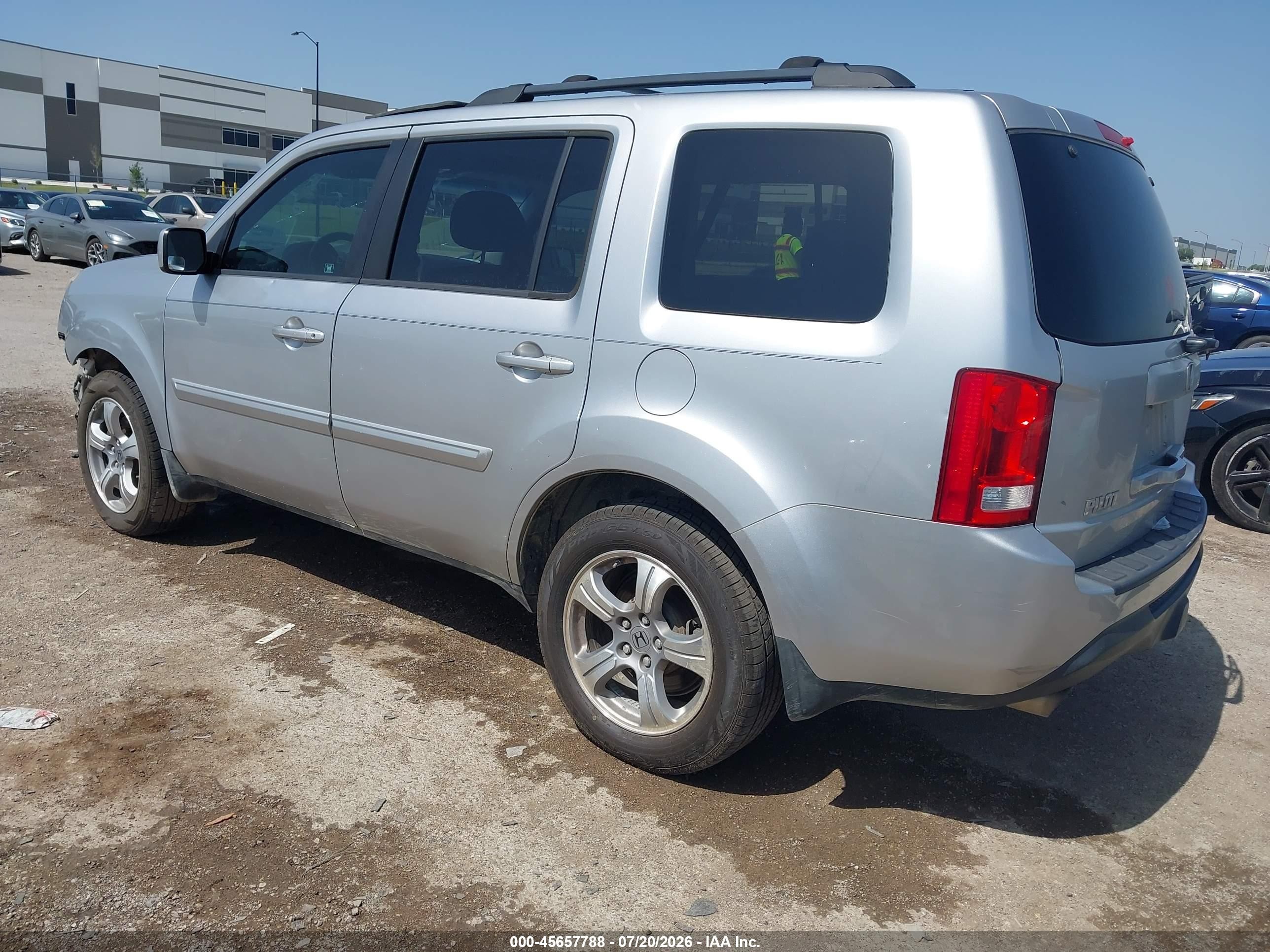2012 Honda Pilot Ex-l Silver vin: 5FNYF3H57CB041573