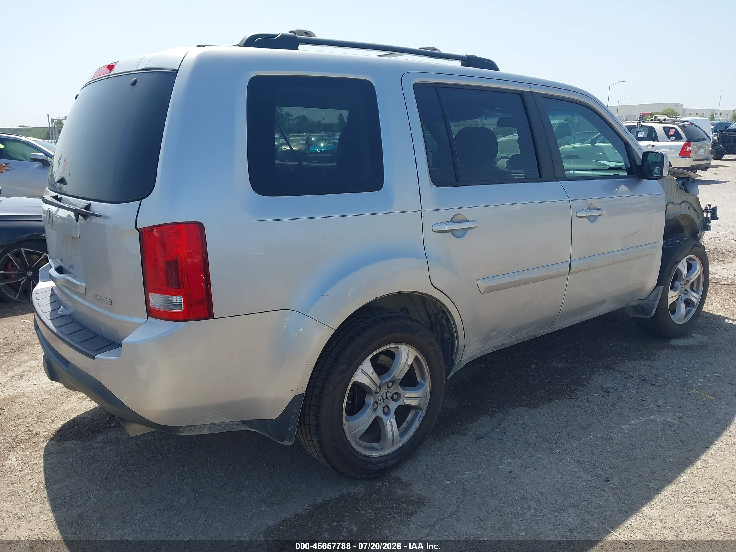 2012 Honda Pilot Ex-l Silver vin: 5FNYF3H57CB041573